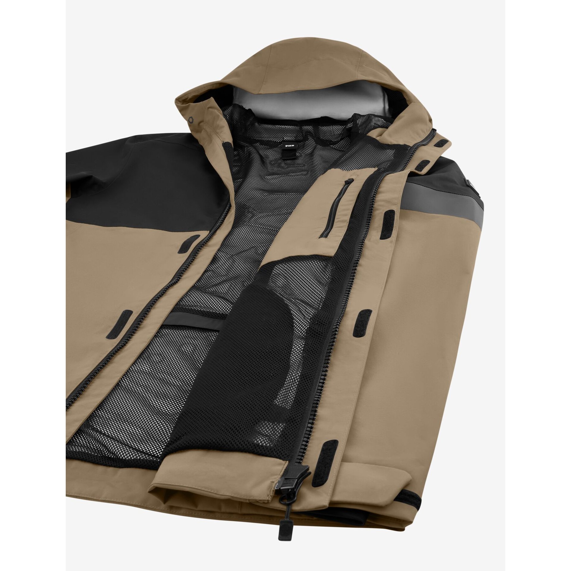 LUCA Hardshell-Jacke beige-schwarz M