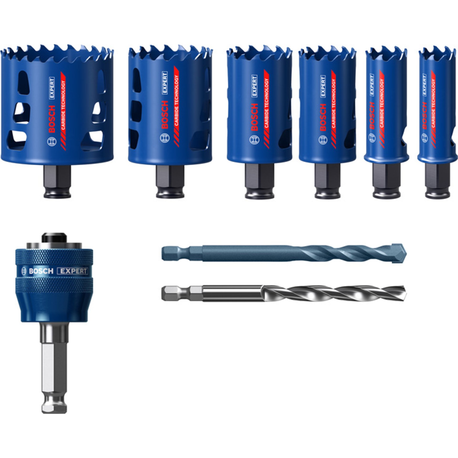 EXPERT Multi Material Lochsägen-Set 22/25/35/40/51/68 mm, 9-tlg