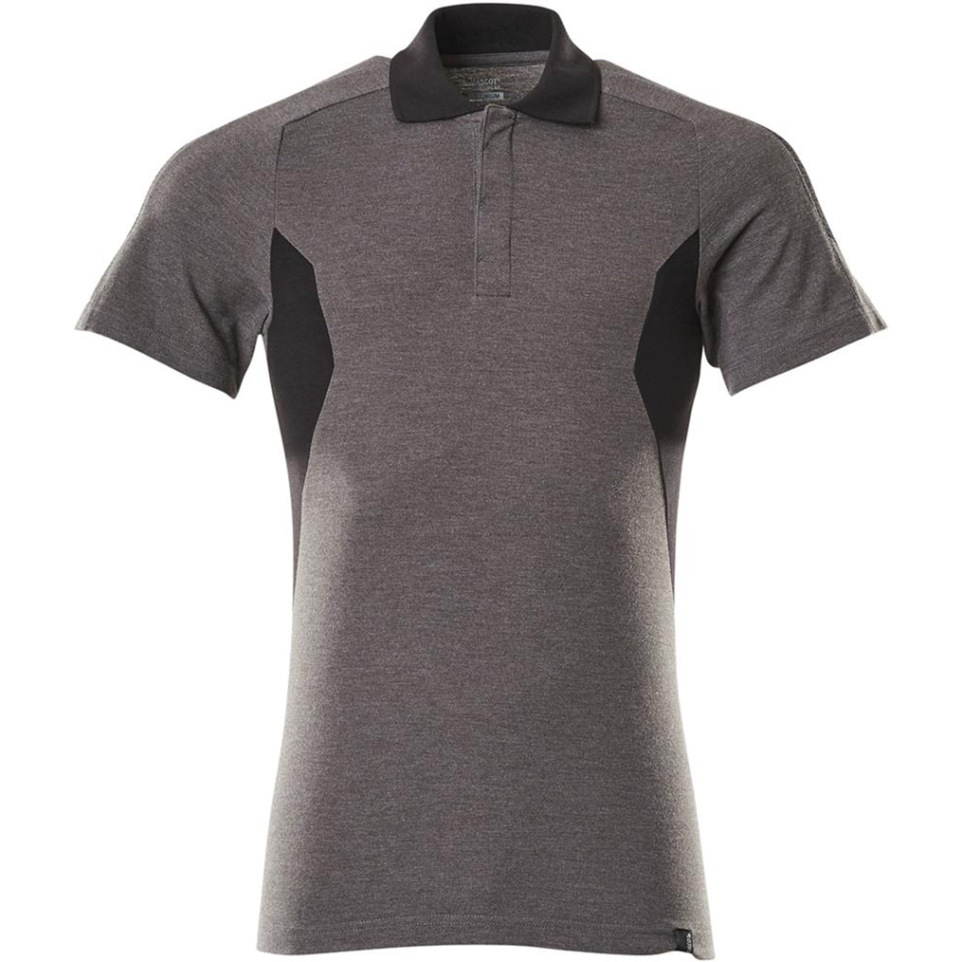 Polo-Shirt 18383, moderne Passform, dunkelanthrazit/schwarz, Gr.M