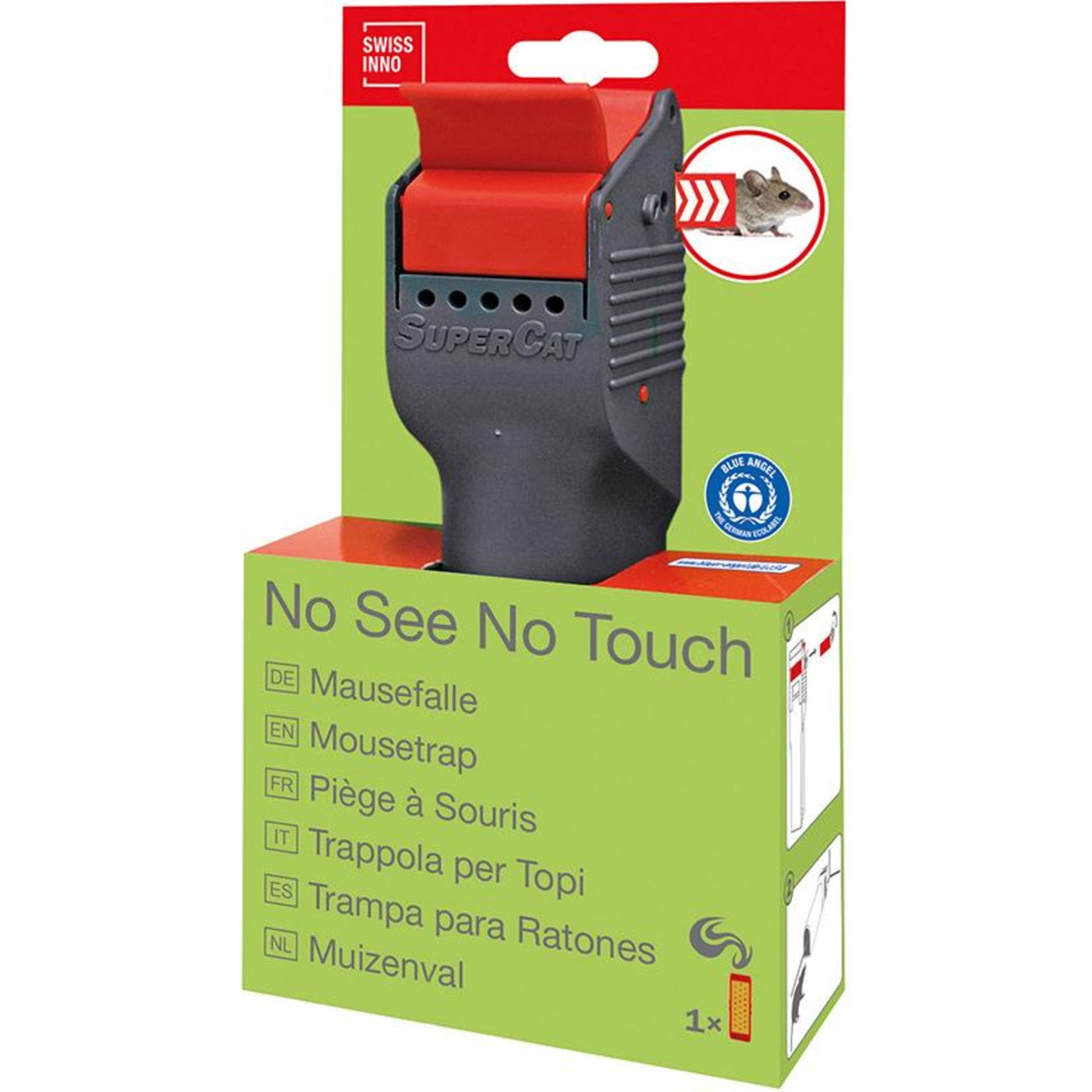 Mausefalle NoSeeNoTouch inkl. Köder SuperCat Swissinno Solution