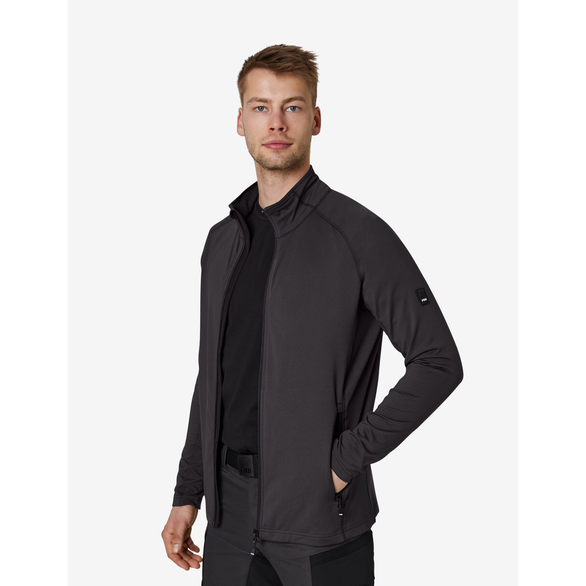 KUNO Jersey-Fleecejacke anthrazit 2XL