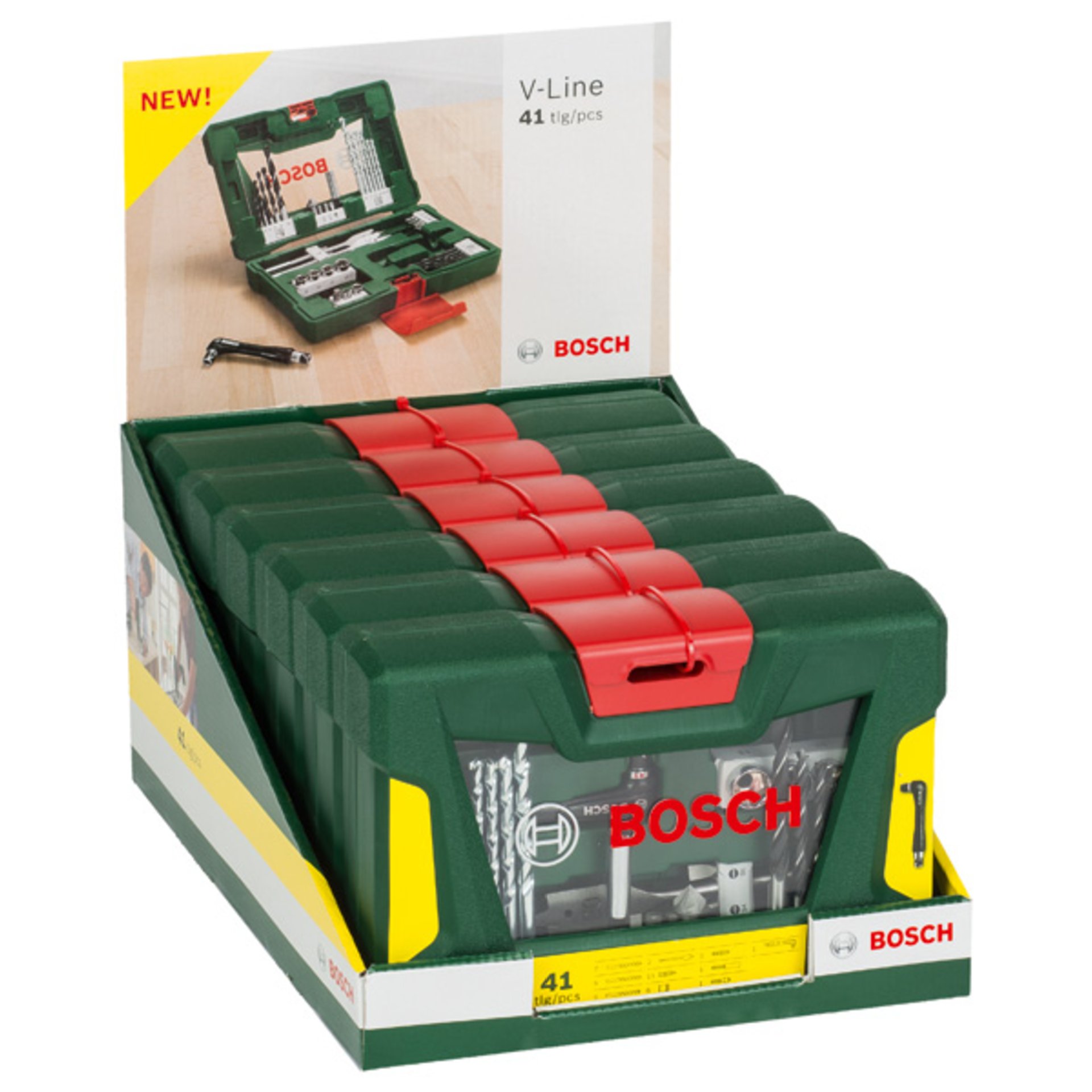 V-Line Box, Bohrer- und Bit-Set, 41-teilig, Winkelschrauber