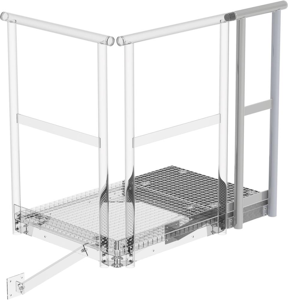 Erweiterungspodest 0,4x0,8 m Stahl verzinkt