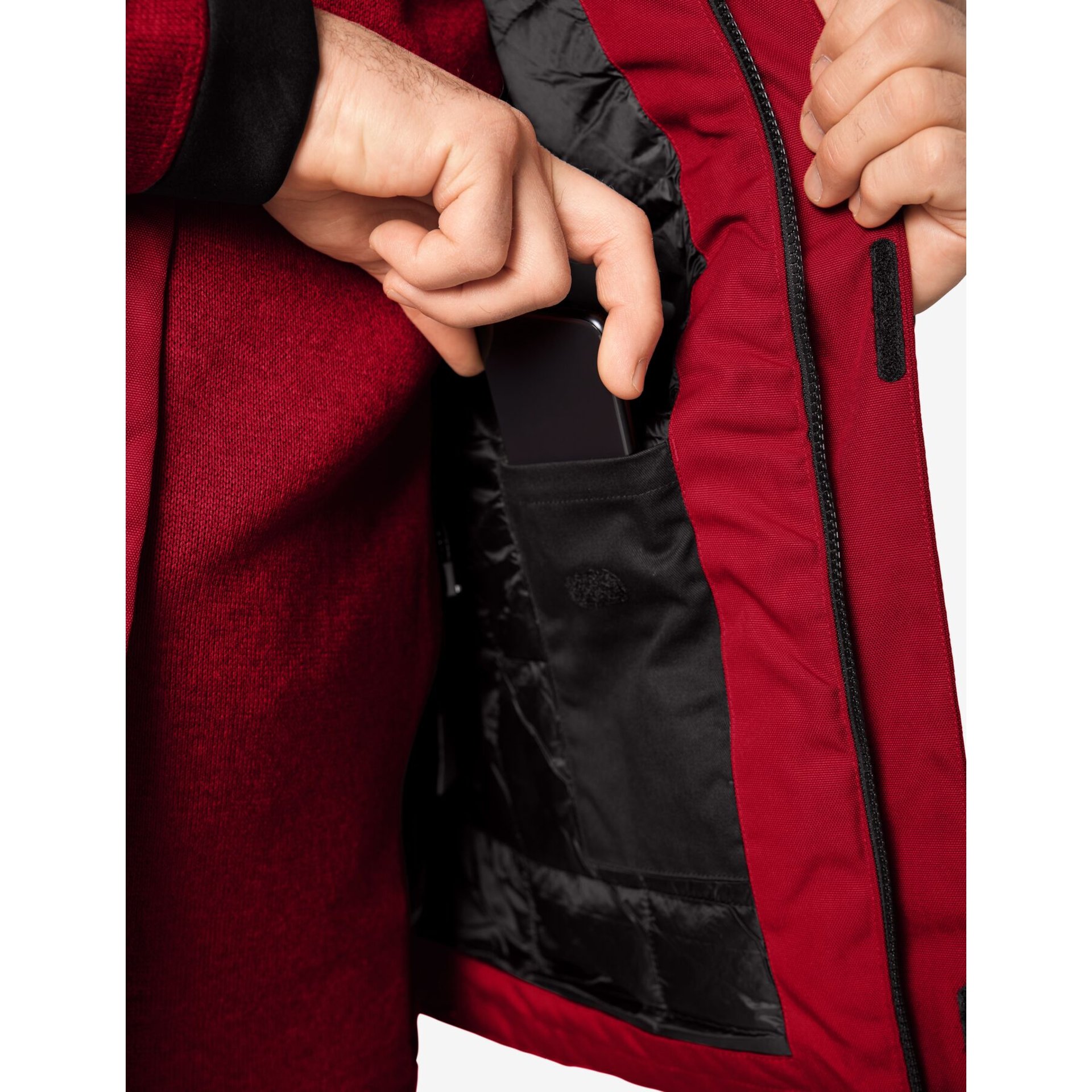 HAUKE Arbeitsweste rot-schwarz 4XL