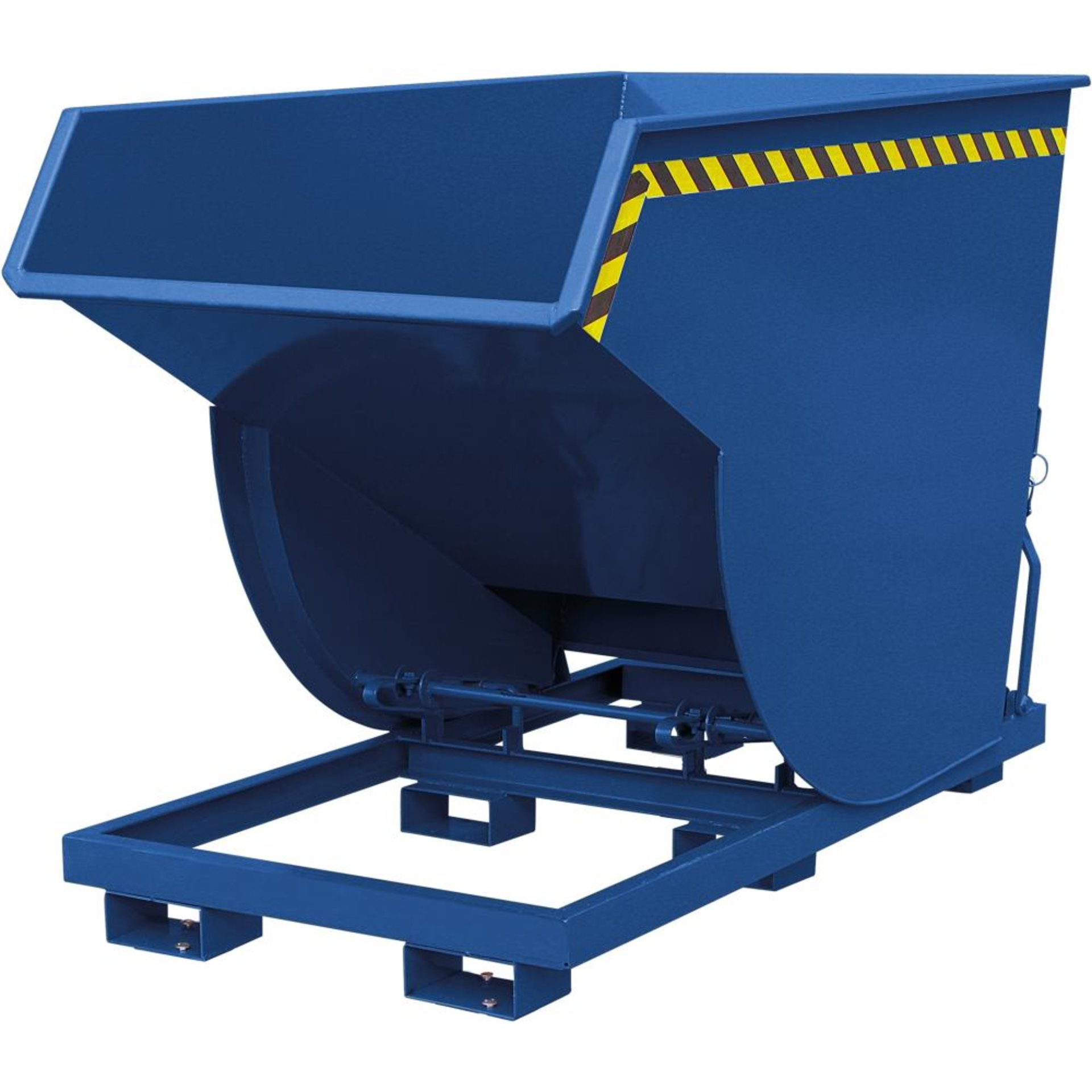 Kippbehälter 300 l B780xT1700xH980 mm RAL5010,Tragkraft 1500kg mit steilem Kippwinkel