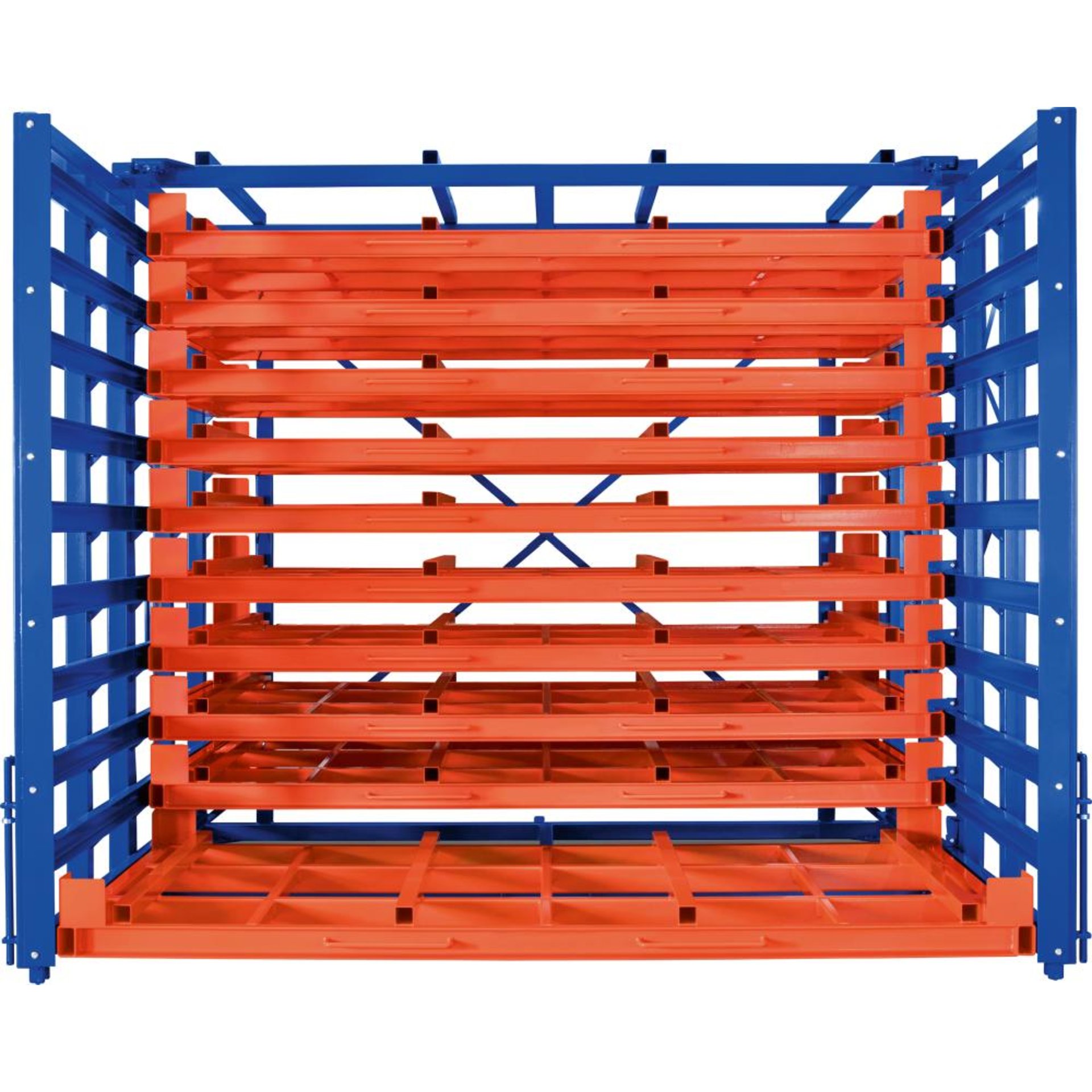 Schubfachregal f Bleche Vorbau klappbar Fachlast 2000kg,Boden gl B2370xT1150xH2310mm