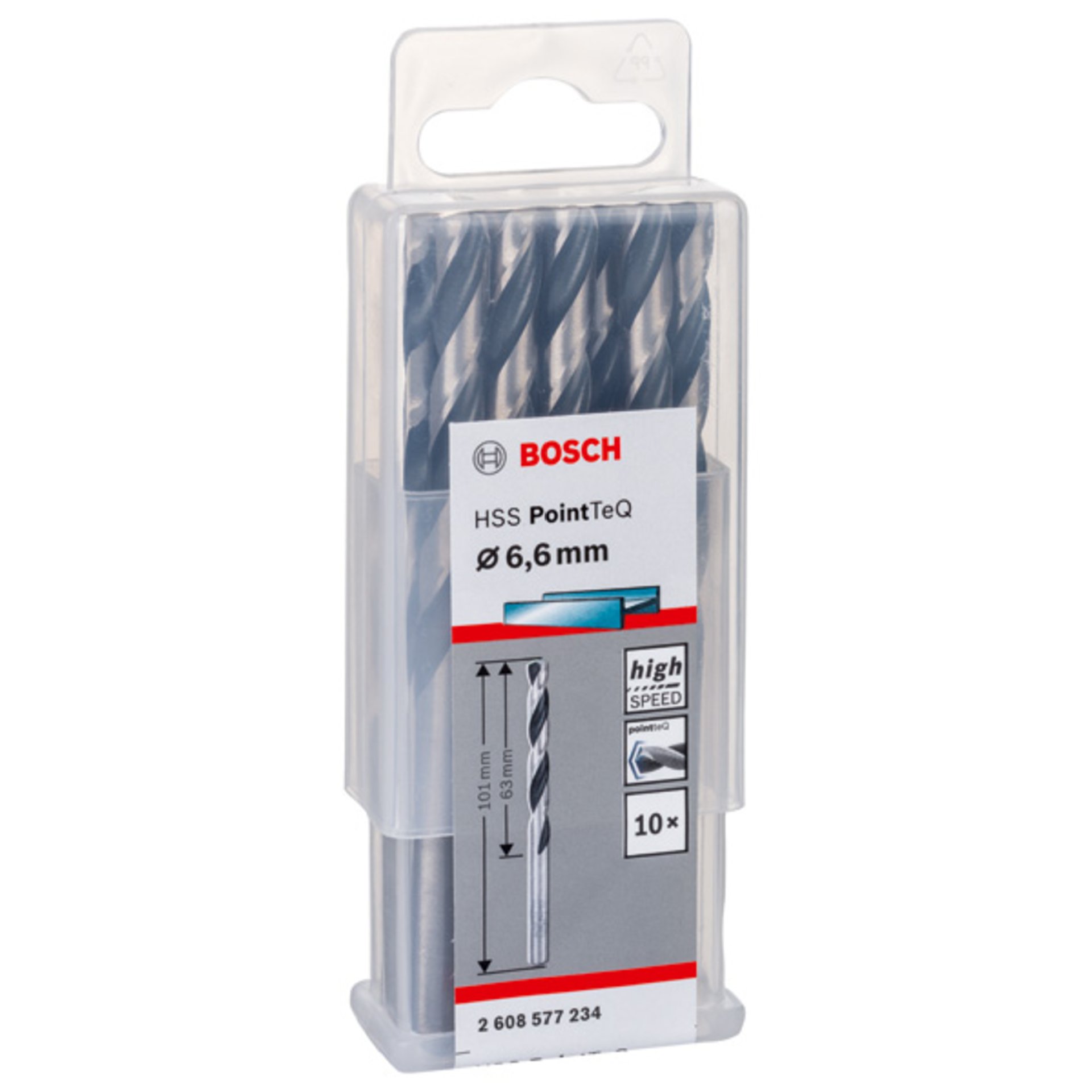 Metallspiralbohrer HSS PointTeQ, DIN 338, 6,6 mm, 10er-Pack