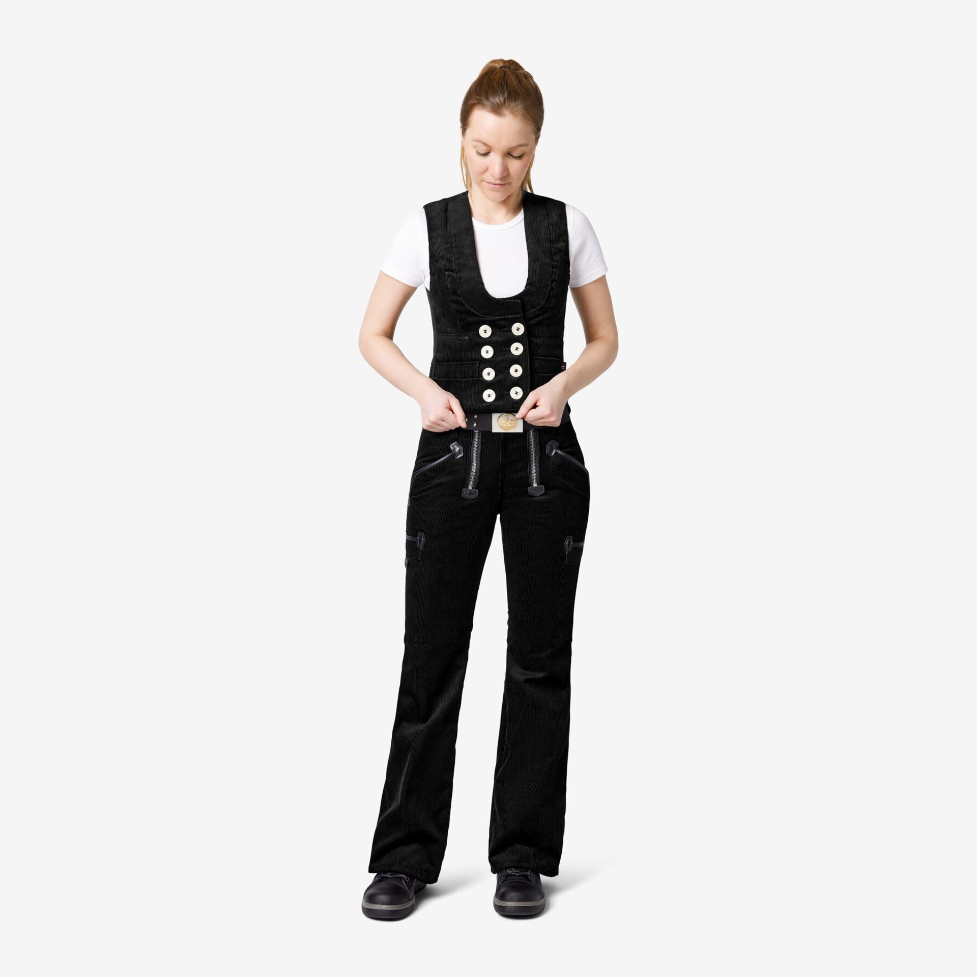 PAULINE Zunfthose Genuacord schwarz 44