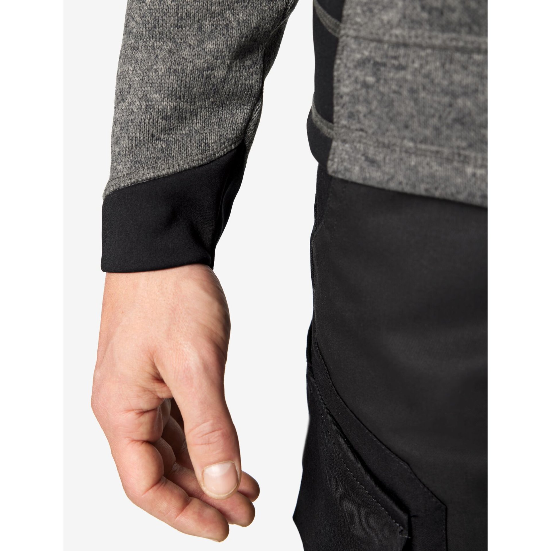 PATRICK Strick-Fleece-Troyer anthrazit-schwarz Gr. 2XL