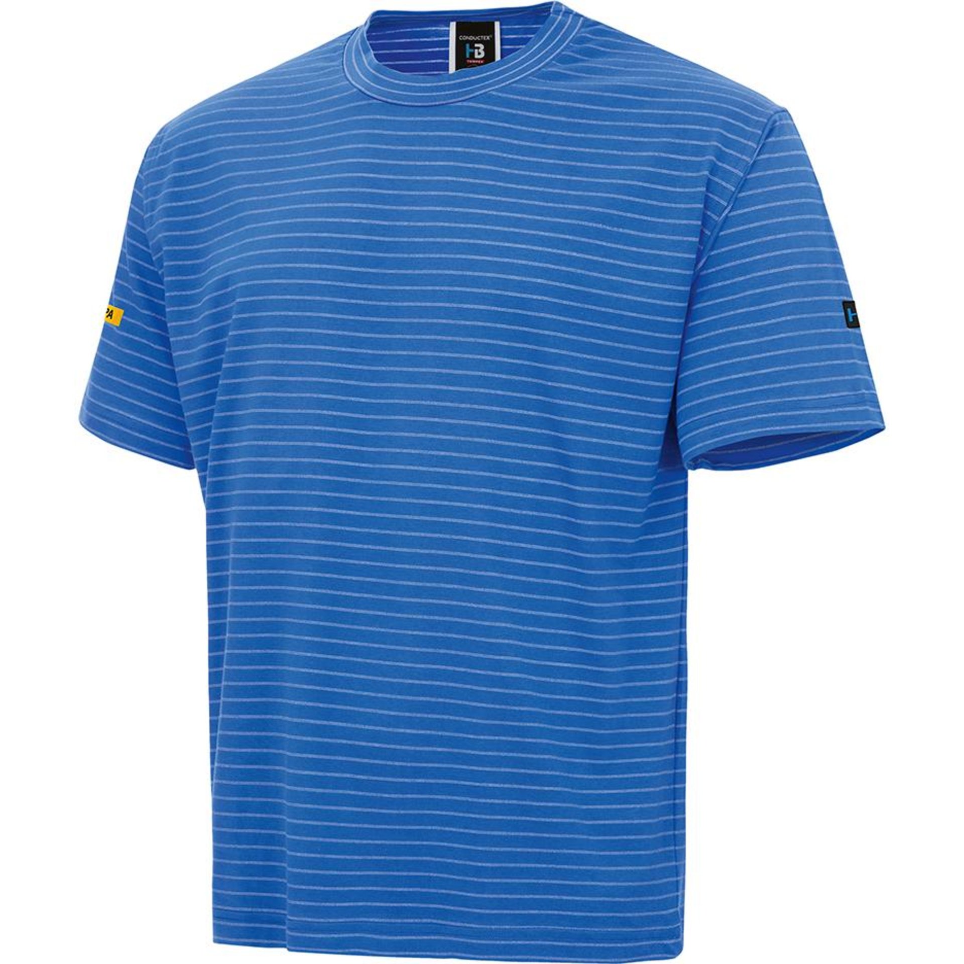 Cotton Knit T-Shirt, royalblau,Gr. L