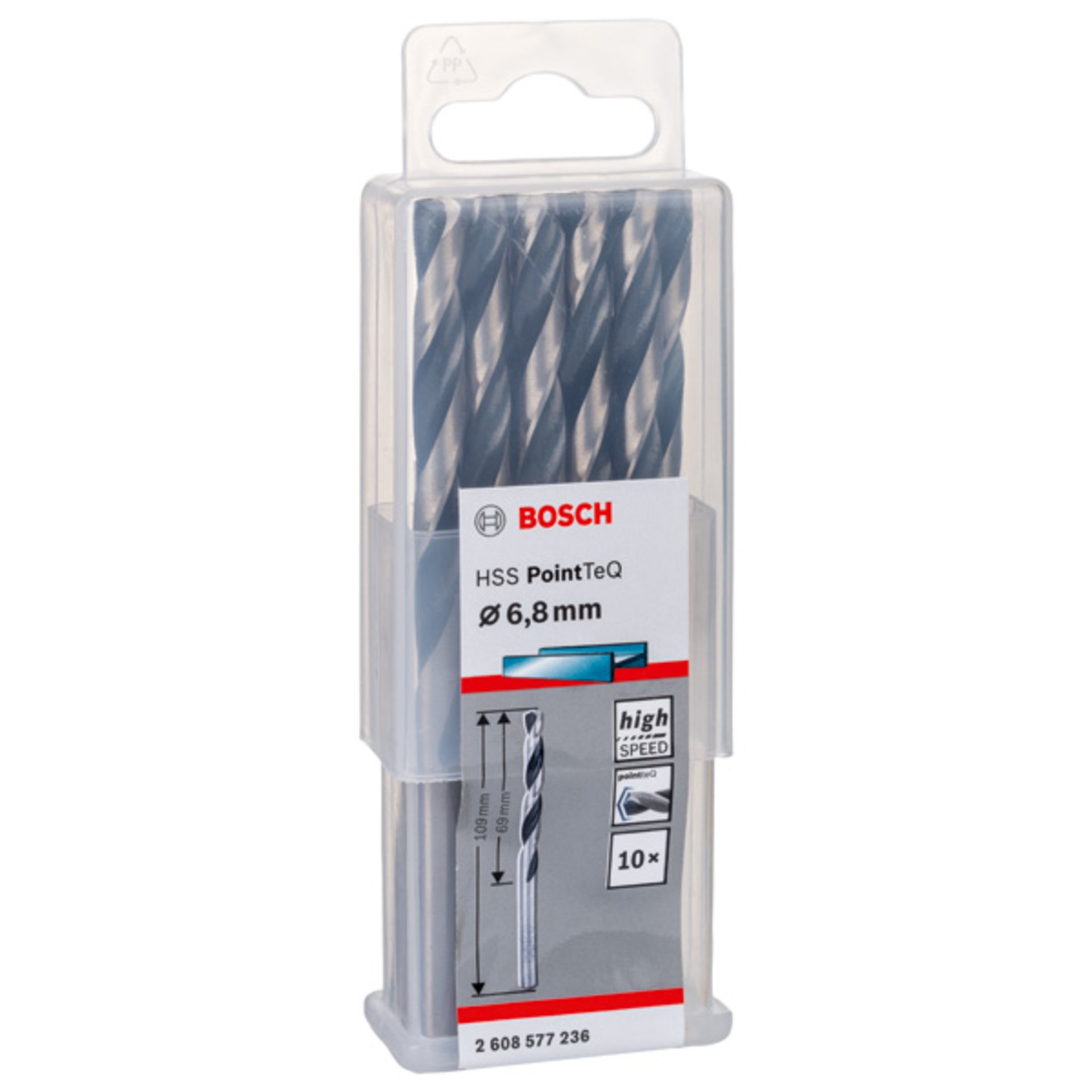 Metallspiralbohrer HSS PointTeQ, DIN 338, 6,8 mm, 10er-Pack
