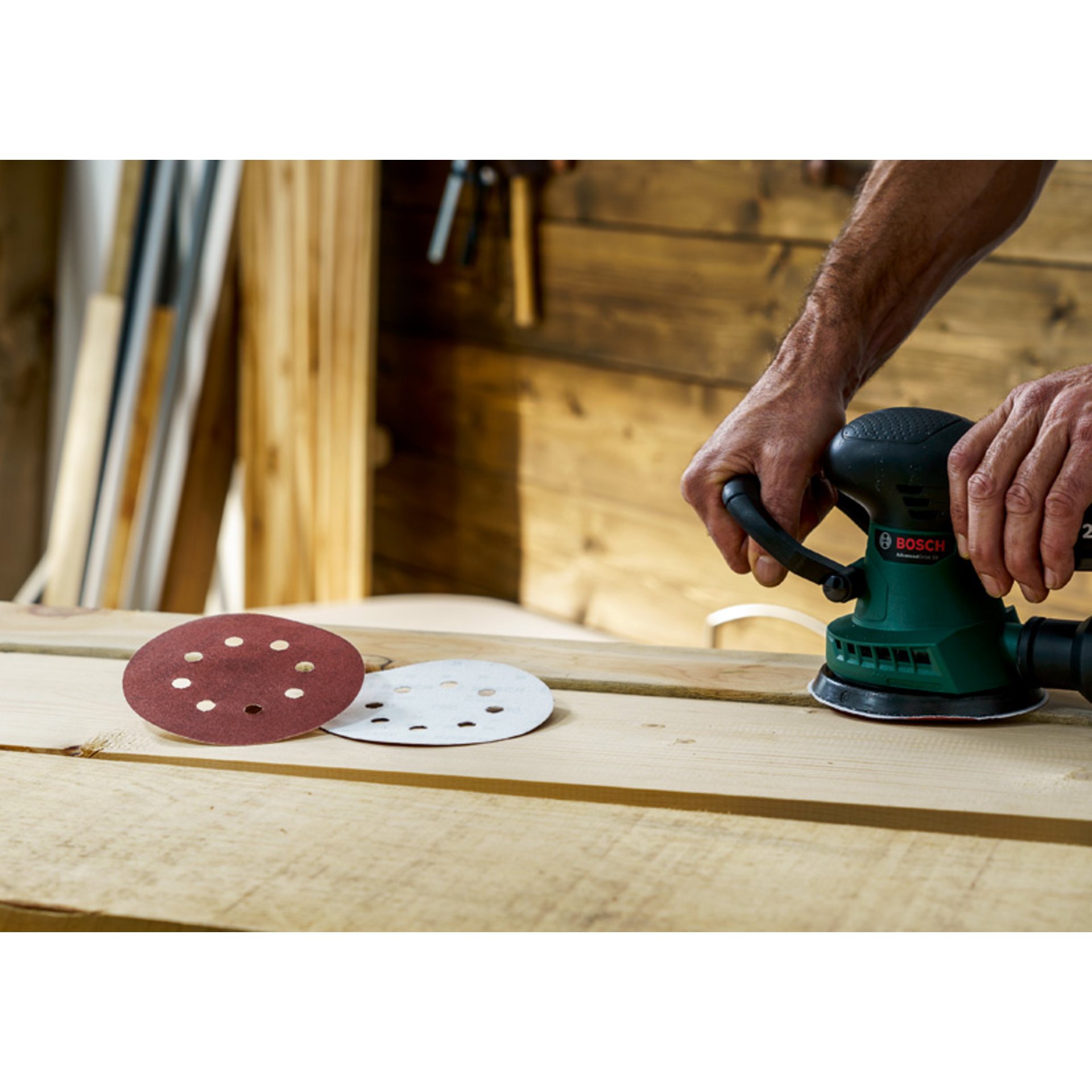 Schleifblatt-Set für Exzenterschleifer, 25-teilig, 8 Löcher, 125 mm, 80 - 240
