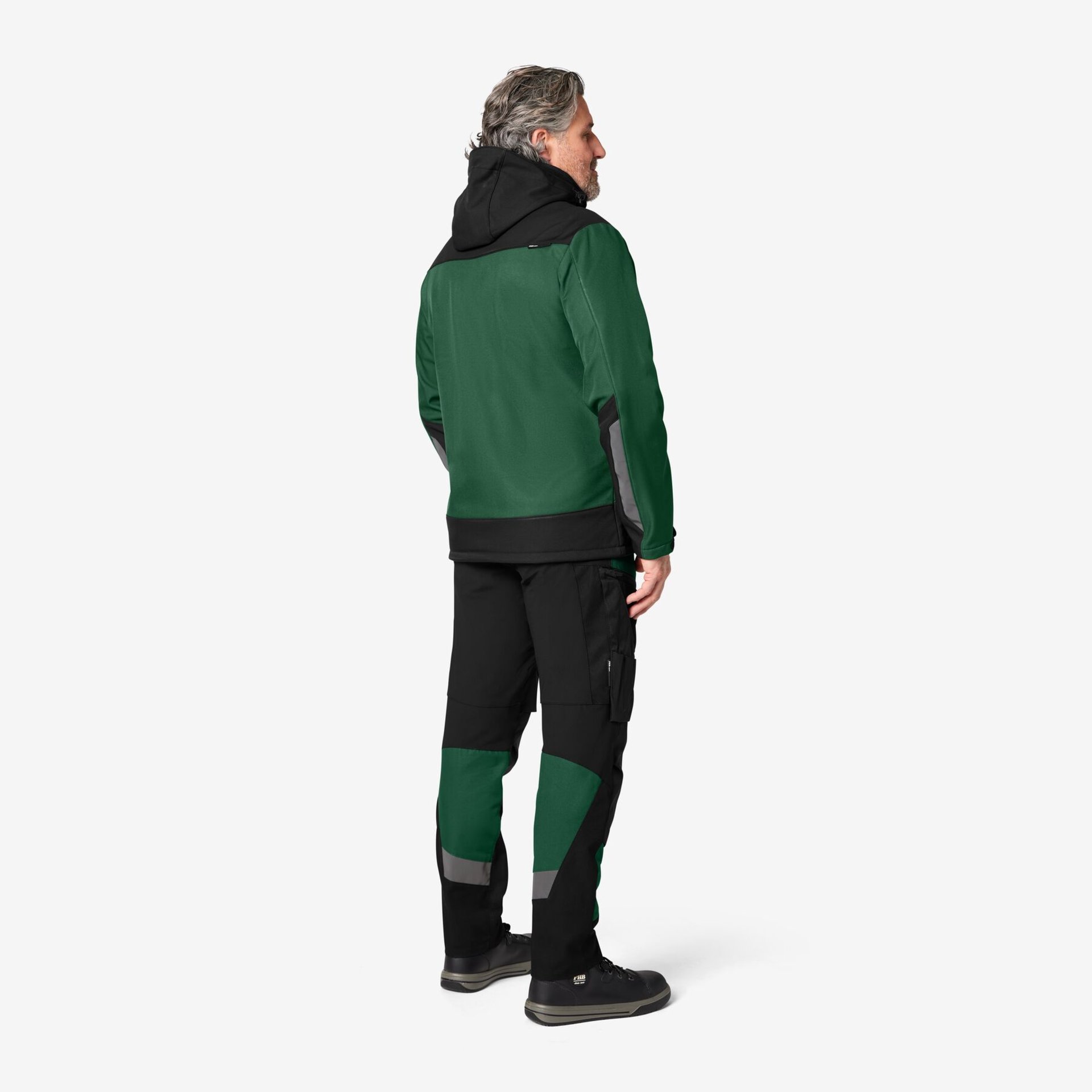 LEO Arbeitshose elastisch grün-schwarz 24