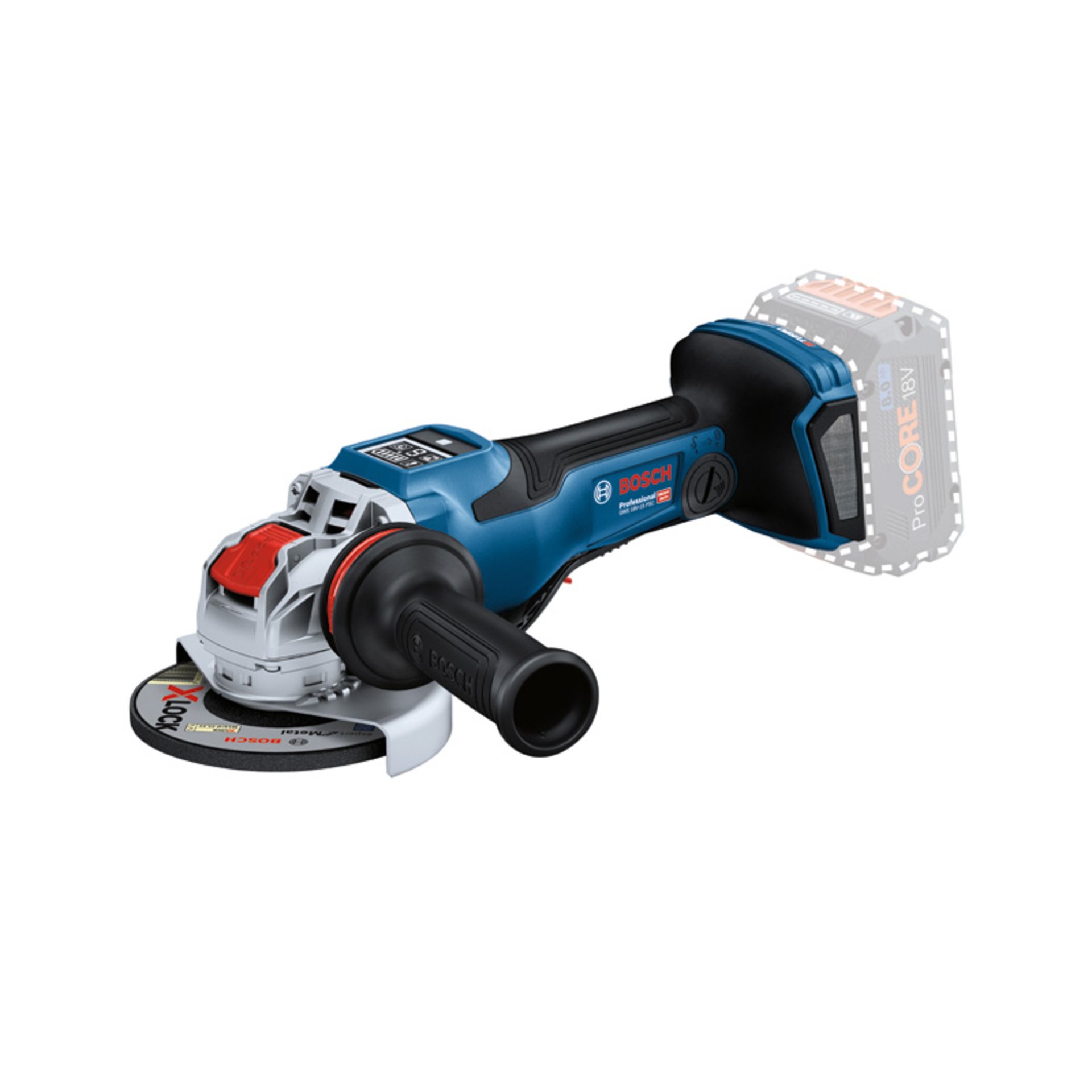 Akku-Winkelschleifer BITURBO mit X-LOCK GWX 18V-15 PSC