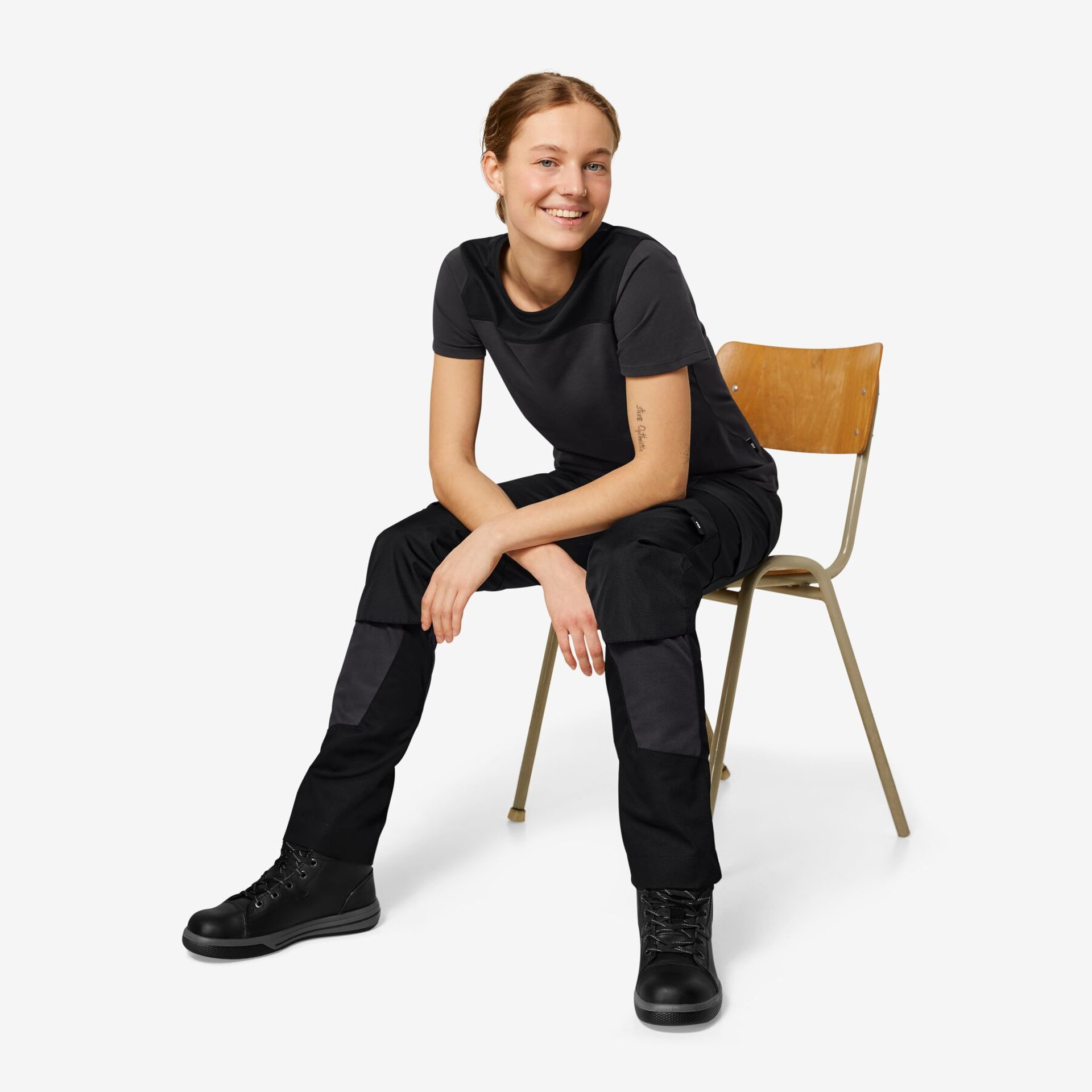 KIRA T-Shirt Damen anthrazit-schwarz XL