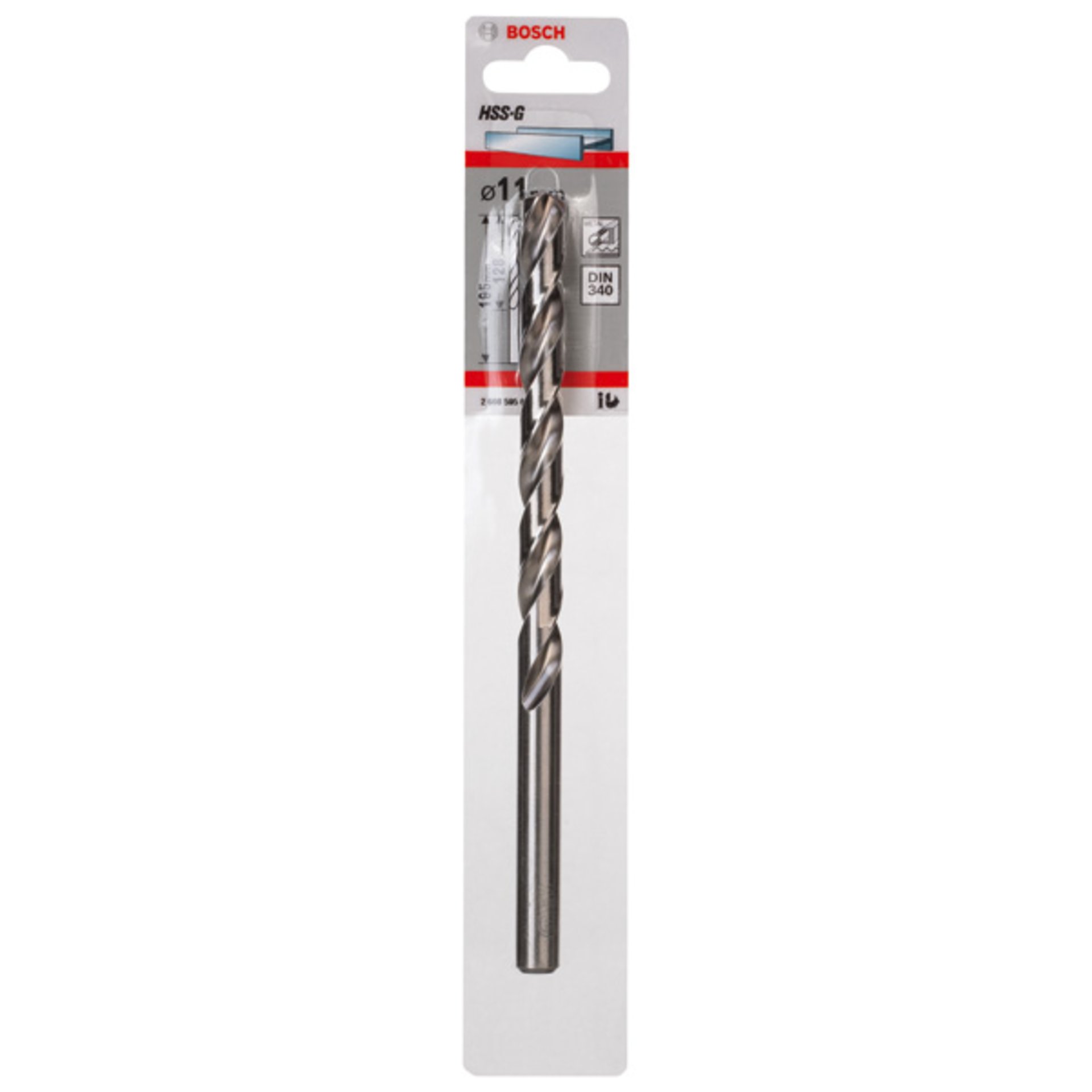 Metallbohrer HSS-G, DIN 340, 11 x 128 x 195 mm, 1er-Pack