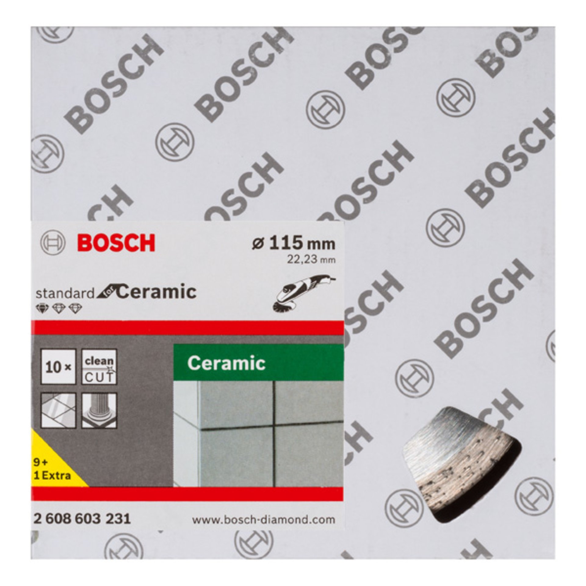 Diamanttrennscheibe Standard for Ceramic, 115 x 22,23 x 1,6 x 7 mm, 10er-Pack