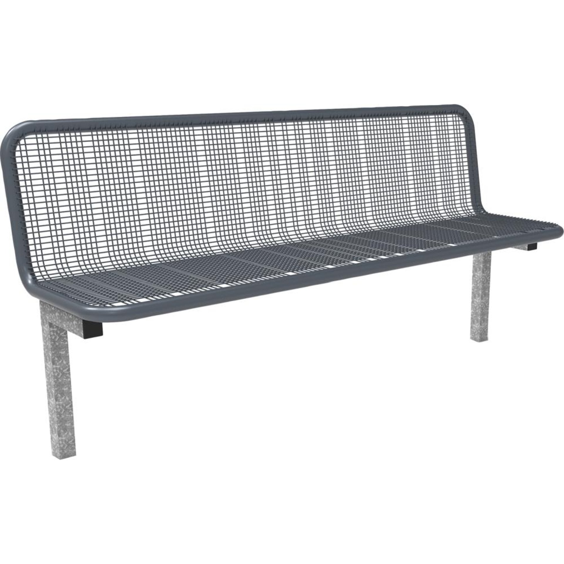 Parkbank SEVILLA Drahtgitter DB 703 Nutzbreite 1770mm m.Lehne zum einbetonieren