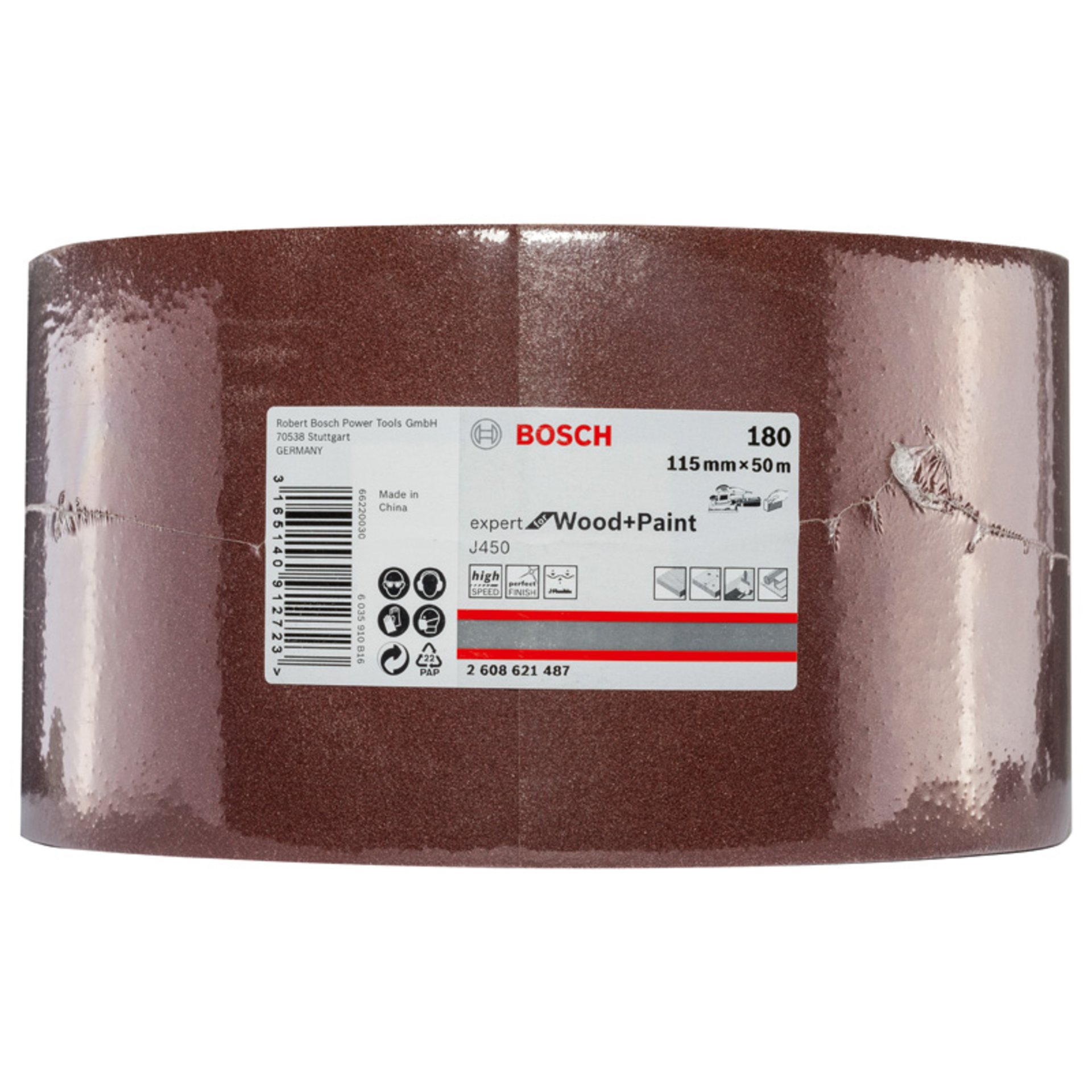 Schleifblatt J450 Expert for Wood and Paint, 115 mm x 50 m, G180