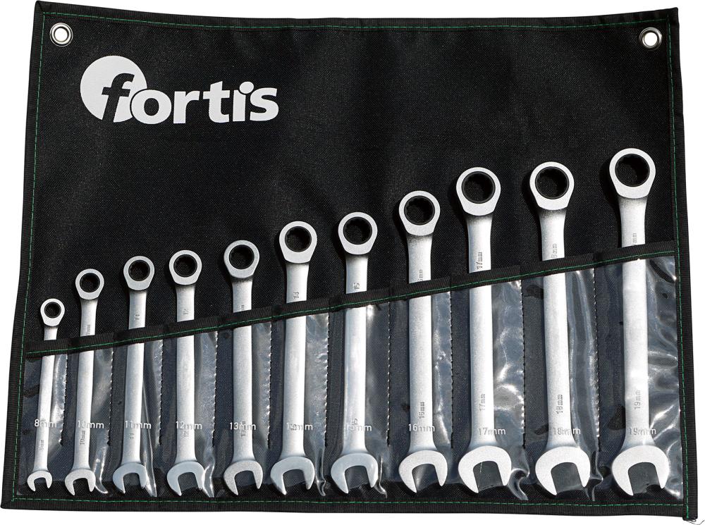 Fortis Maulschl.Satz mit Ringr.11tlg.ger.8-19mm