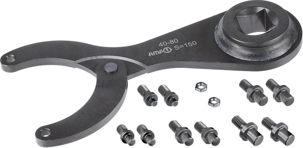 AMF Gelenkstirnlochschlüssel-Satz für Drehmomentschlüssel " 40-80mm