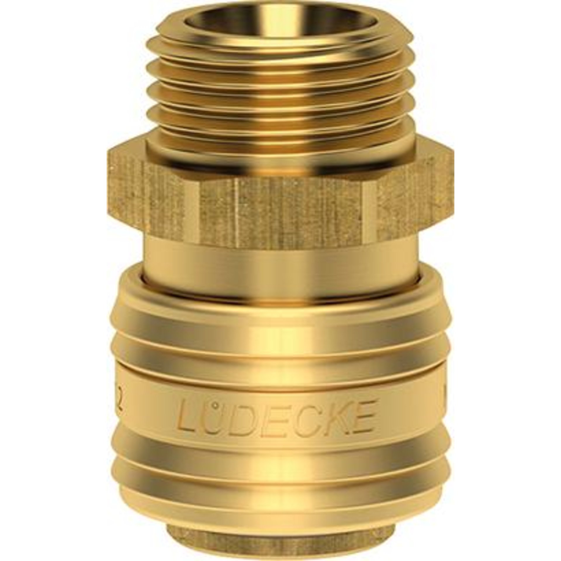 SchnellverschlusskupplungNW 7,2mm, Messing, Serie ES, AG G1/2" LÜDECKE