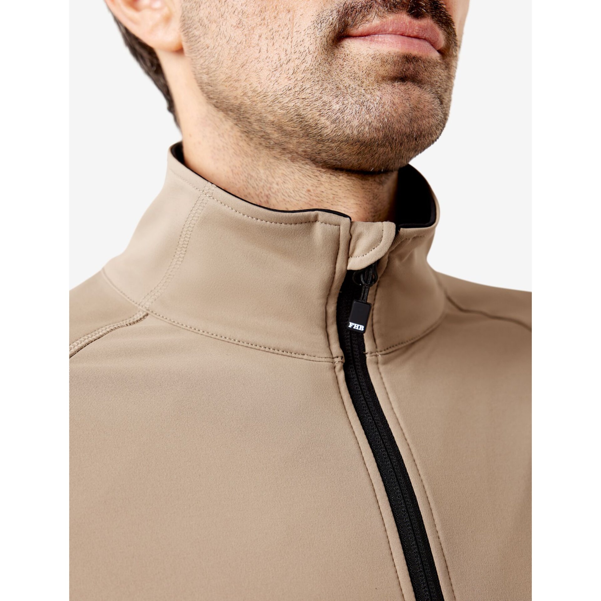 KUNO Jersey-Fleecejacke beige 4XL