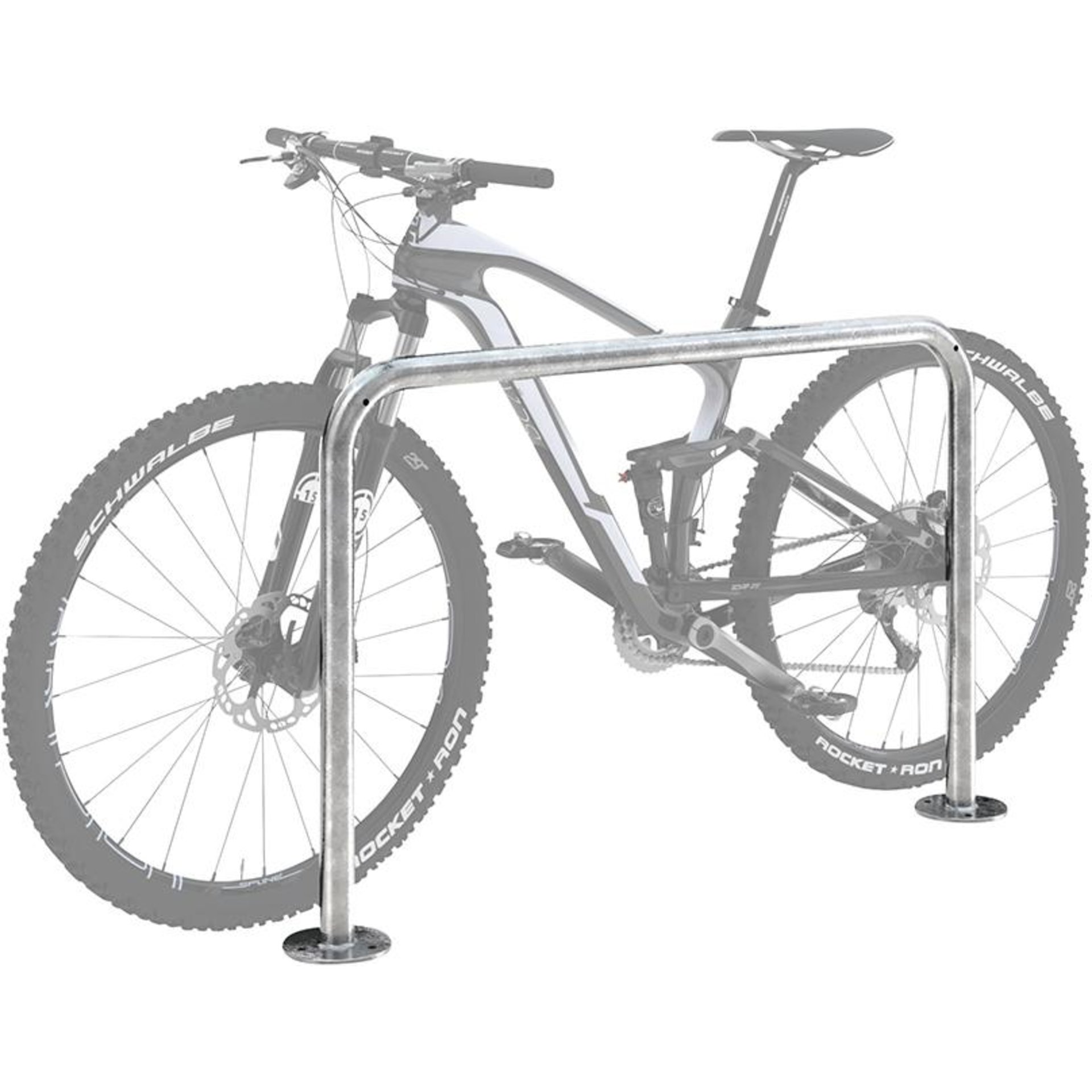 Fahrrad-Anlehnbügel verzinkt, L 1000 mm zum Aufdübeln