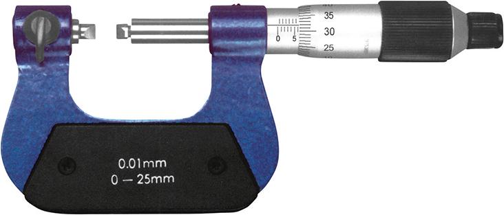 Format Bügelmessschraube mit auswechselbaren Einsätzen 0-25mm