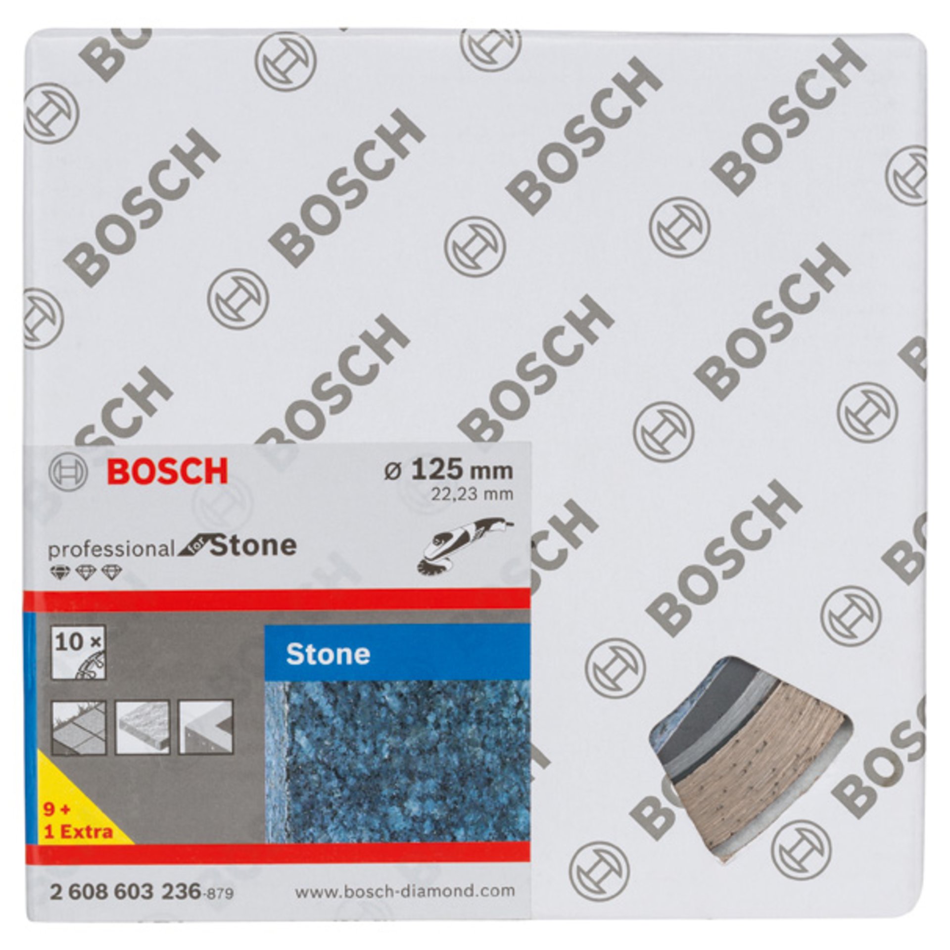 Diamanttrennscheibe Standard for Stone, 125 x 22,23 x 1,6 x 10 mm, 10er-Pack