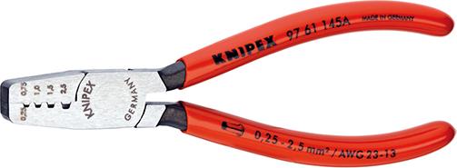 Knipex Aderendhülsenzange mit Kunststoffgriffen mm 0,25-2,5qmm Knipex Aderendhülsenzange mit Kunststoffgriffen mm 0,25-2,5qmm