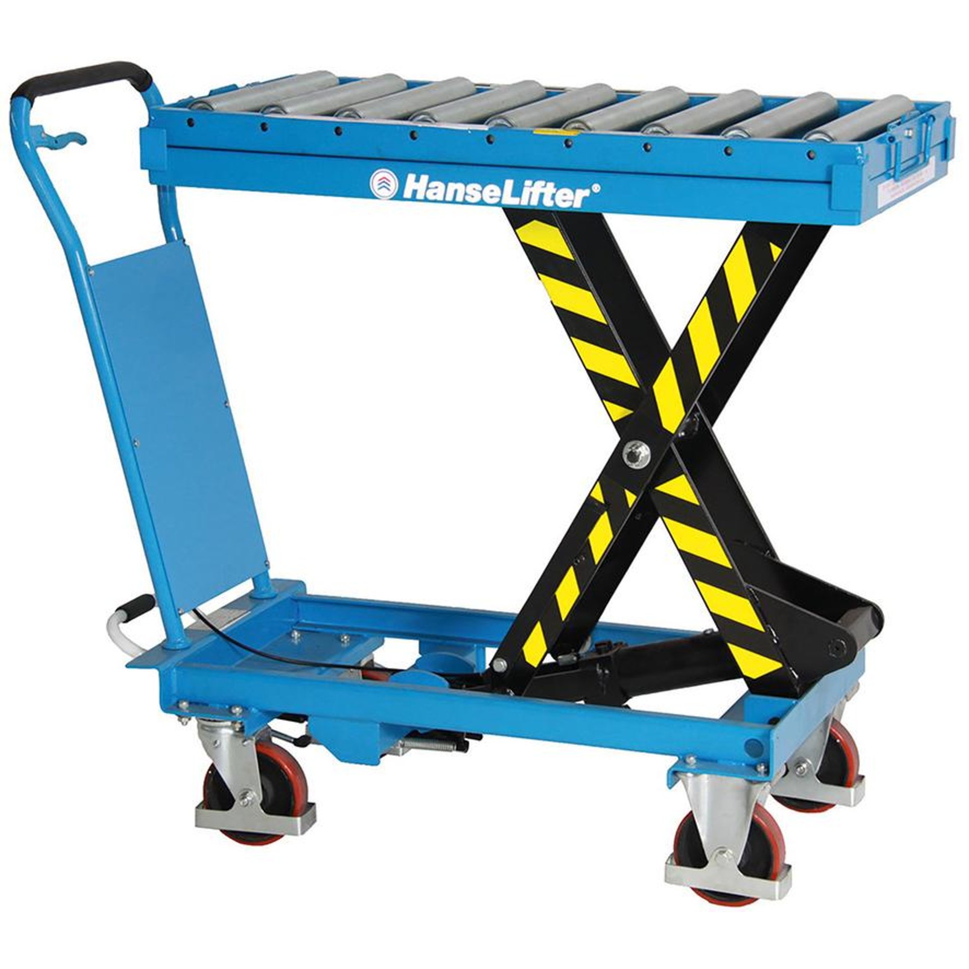 Hubtischwagen m. Rollenb.Tischmaß: 1025x535 500 kg Tragfähigkeit