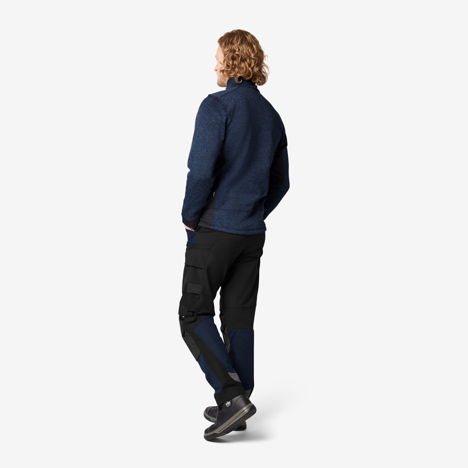 PATRICK Strick-Fleece-Troyer marine-schwarz Gr. 5XL
