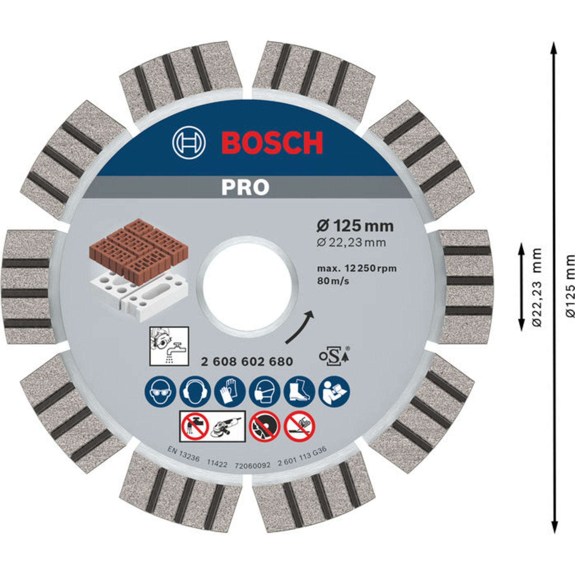 PRO Abrasive Diamanttrennscheibe, 125 x 22,23 mm