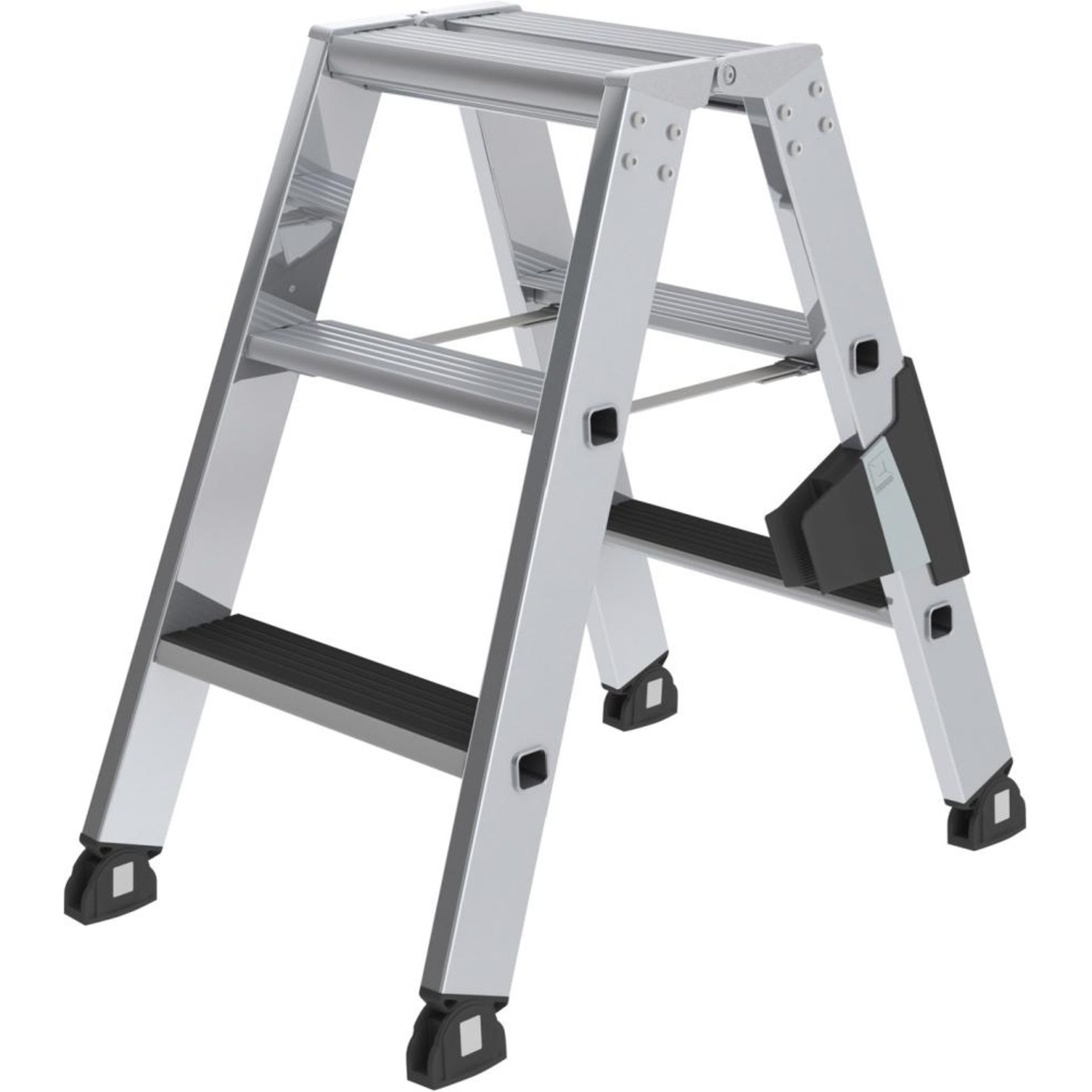 Stufen-Stehleiter, beidseitig begehbar mit clip-step