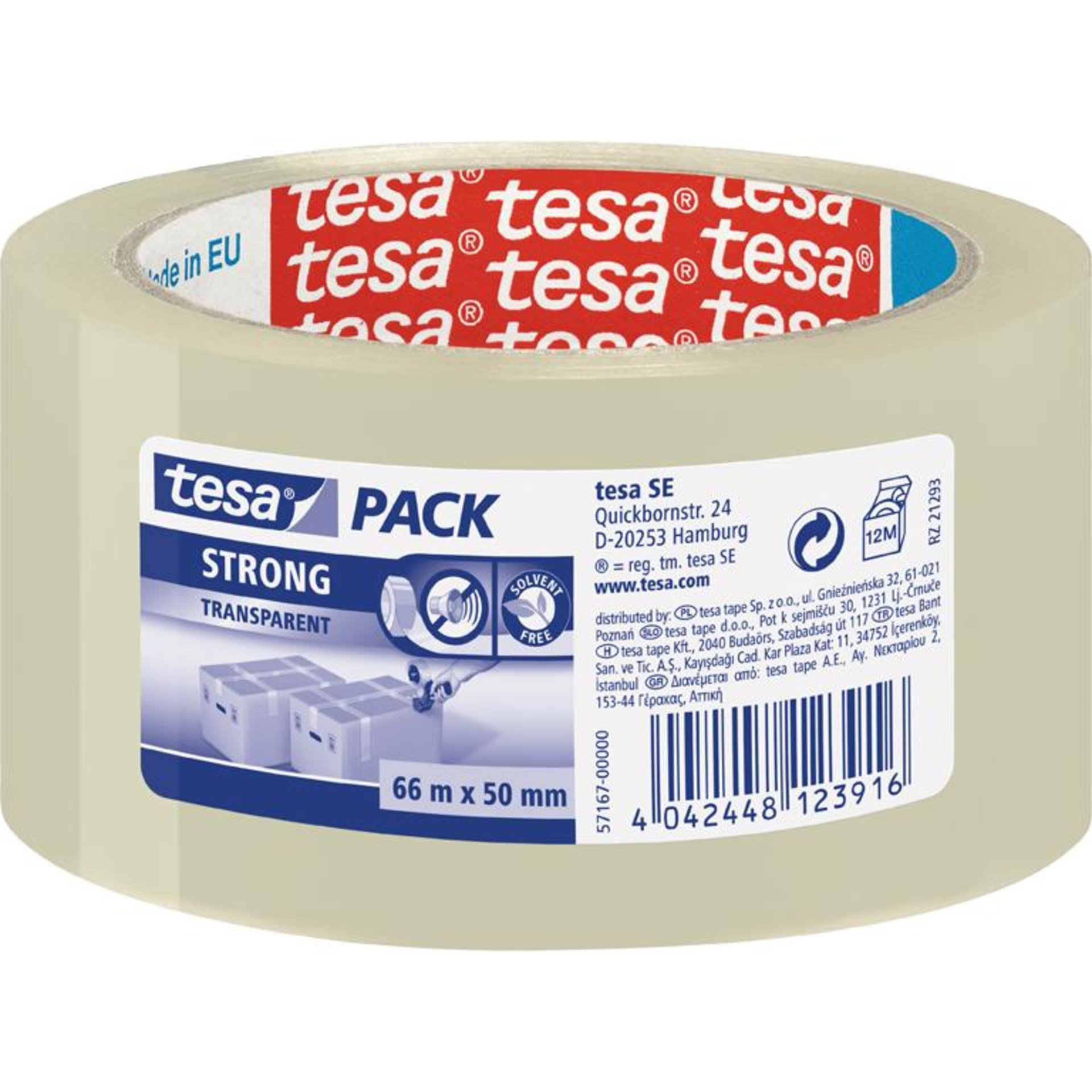 tesapack 66m x 50mm transparent 57167