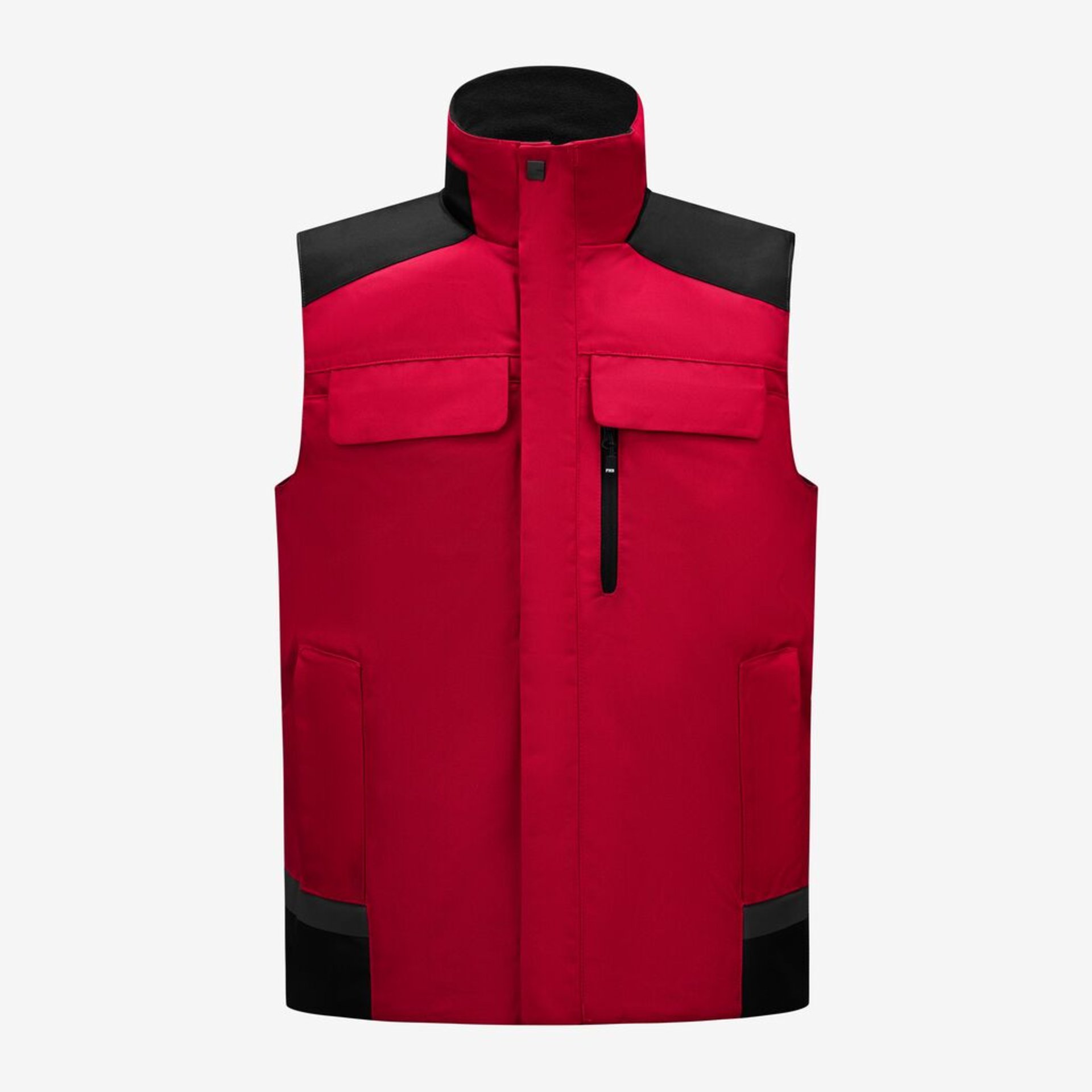 HAUKE Arbeitsweste rot-schwarz 4XL