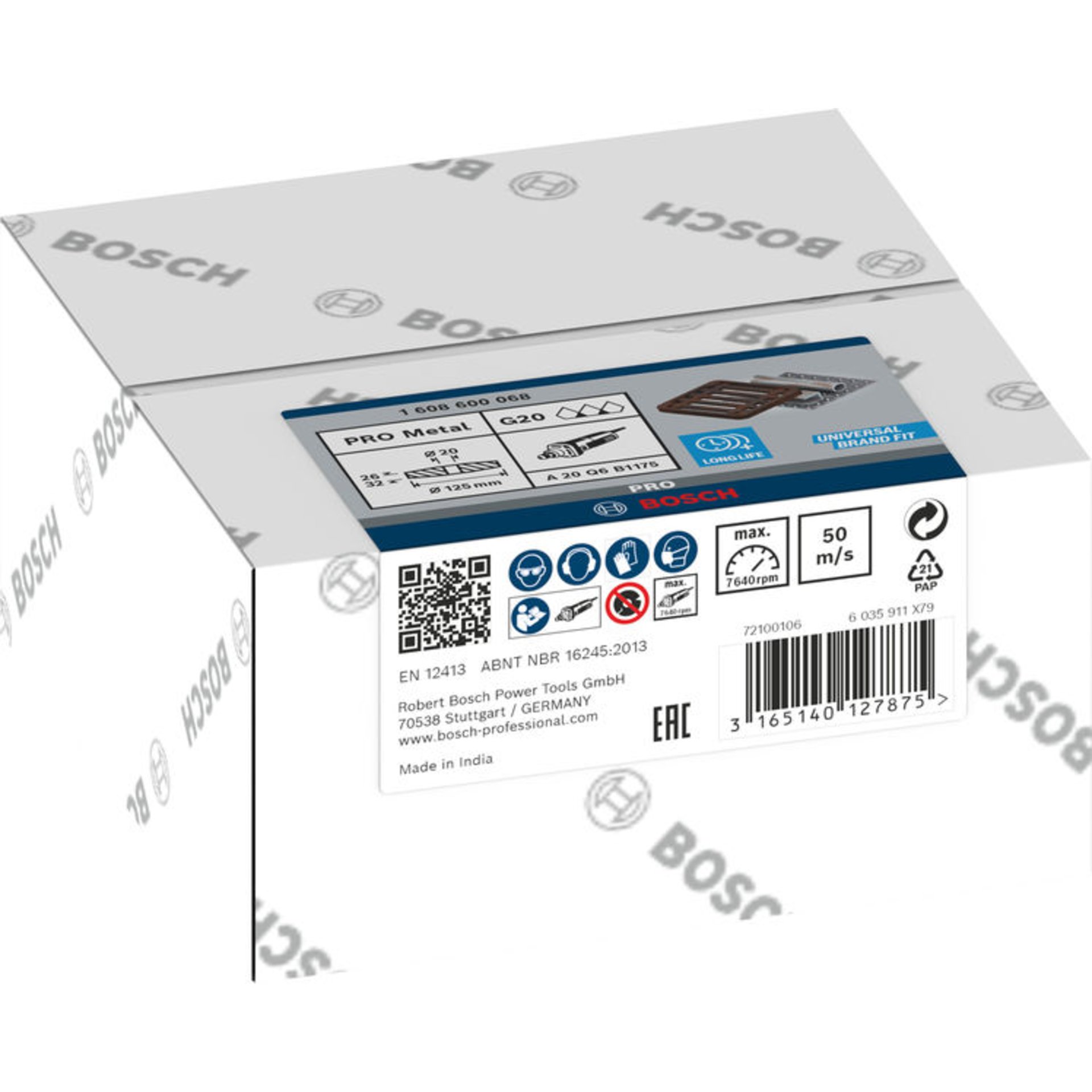 PRO Metal Schleifscheibe, 125 x 26 x 20 mm, K20