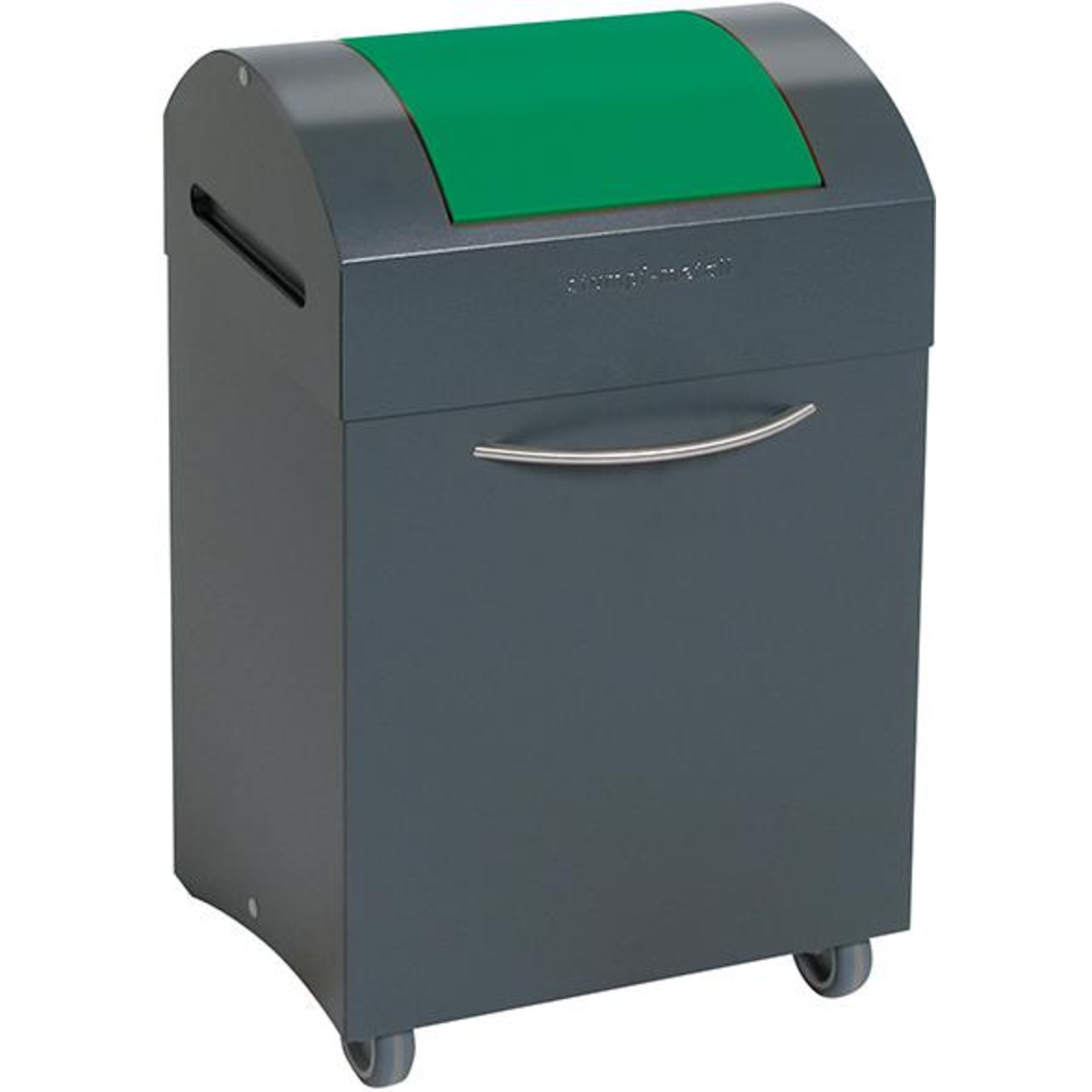 Wertstoffbeh. 45 l grau/grün, 685x380x320mm stumpf