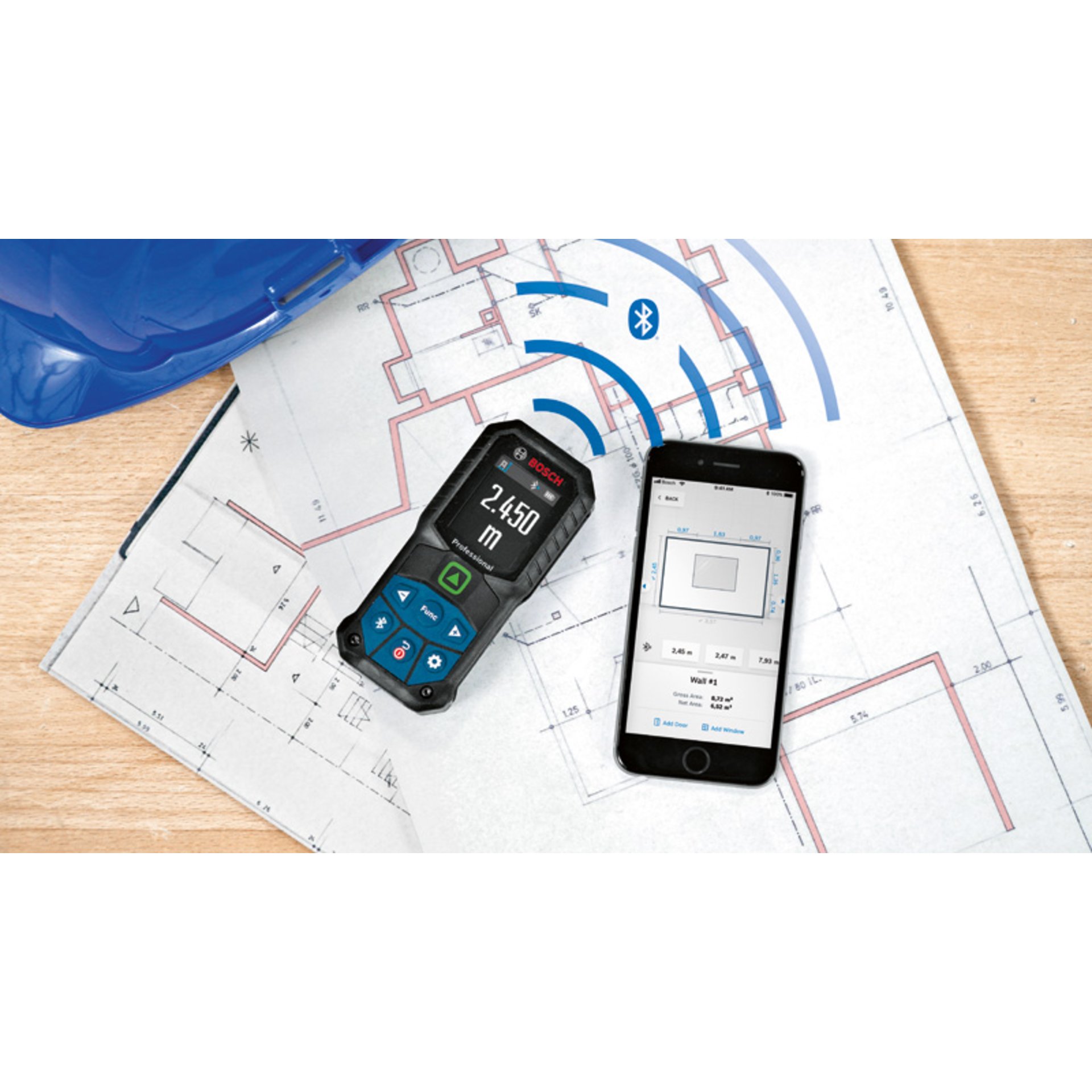 Laser-Entfernungsmesser GLM 50-27 CG, BA 3.7V 1.0Ah A + USB-C®-Kabel