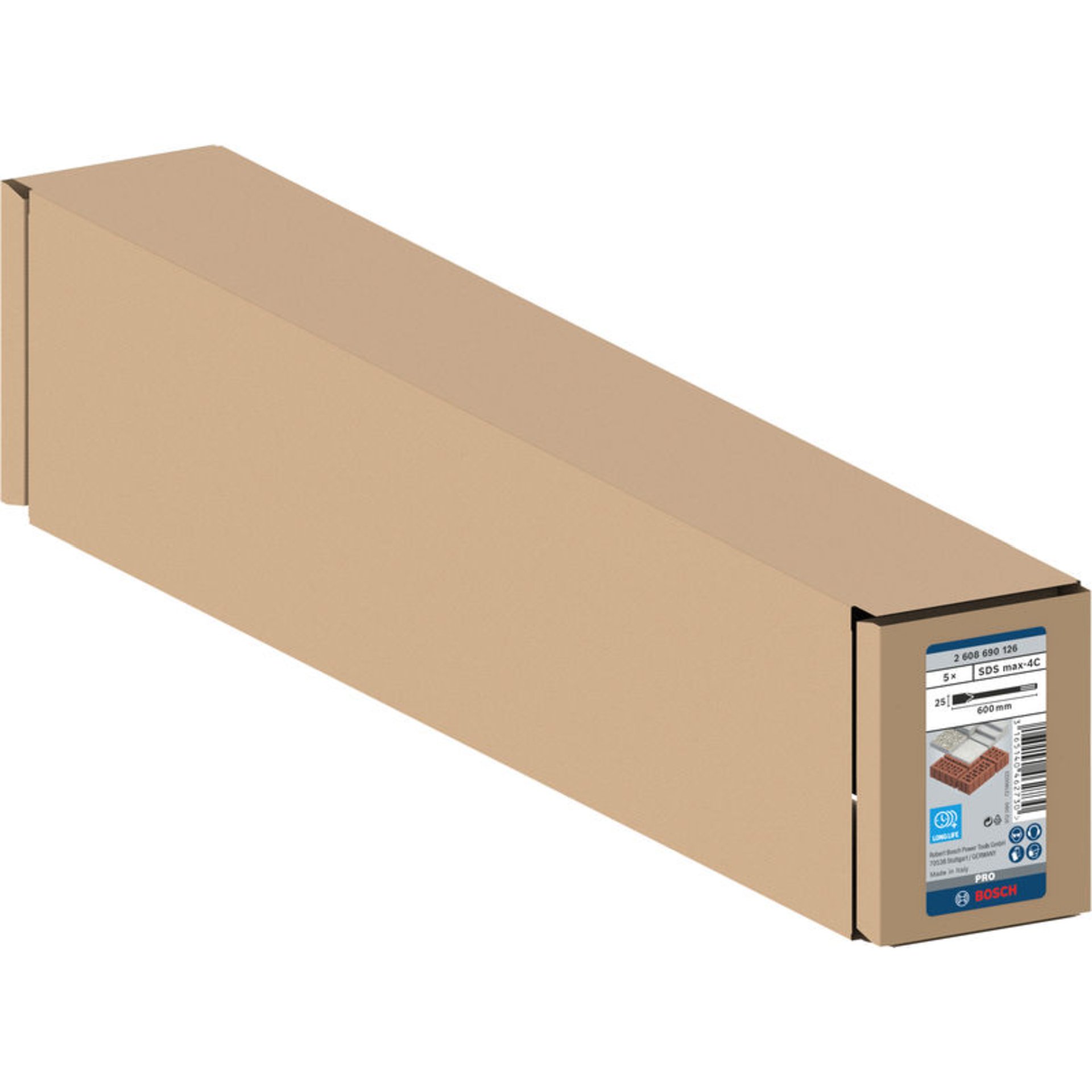PRO SDS max-4C Flachmeißel-Set, 25 x 600 mm, 5-tlg.