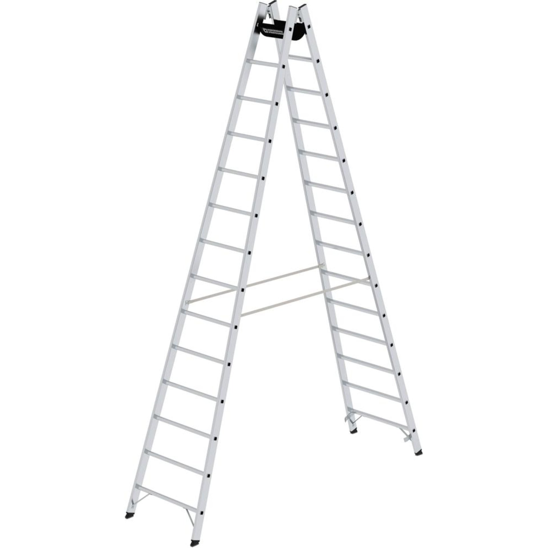 Alu-Stehleiter 2x14 Sprossen Leiterlänge 4,07 m Arbeitshöhe bis 5,40 m