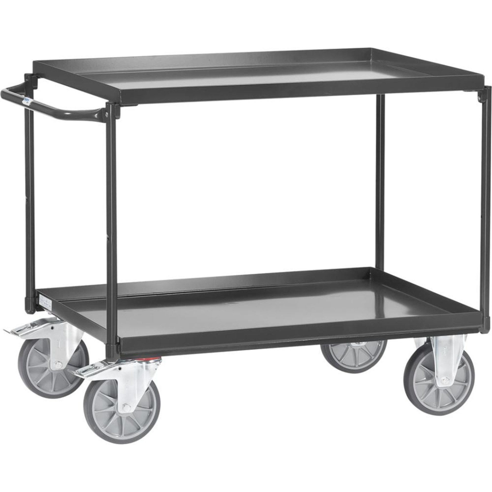 Tischwagen4822 400kg grau2 Wannen 1000x700mm