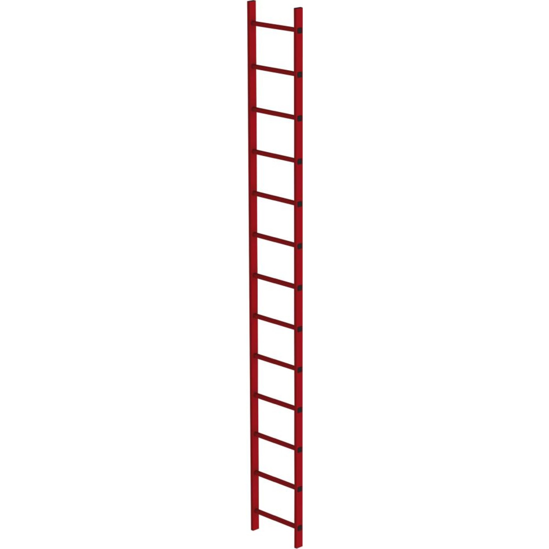 Schachtleiter 13 Sprossen L 3,64 m B450 mm LW 300 mm GFK