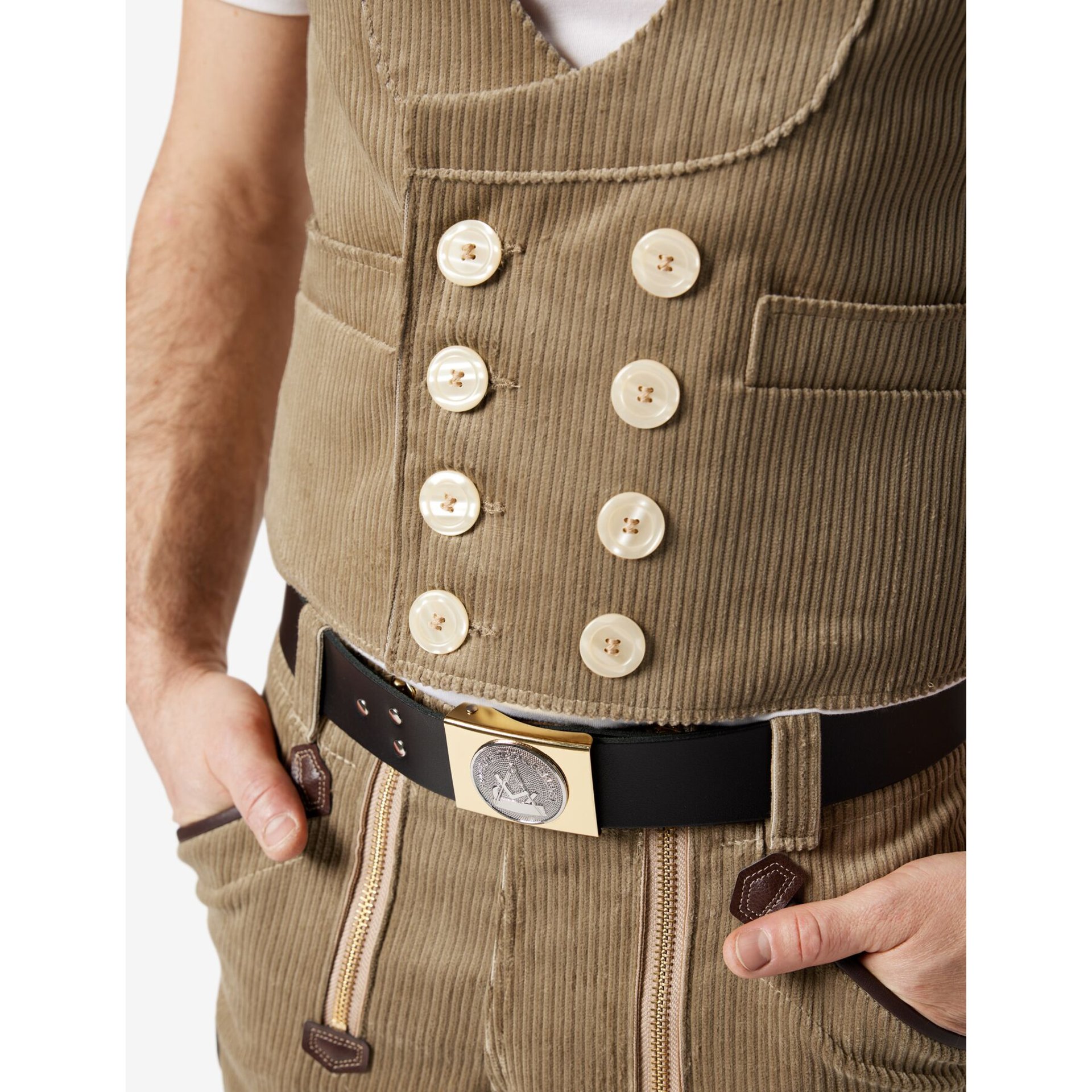 HEINER Zunftweste Trenkercord beige 88