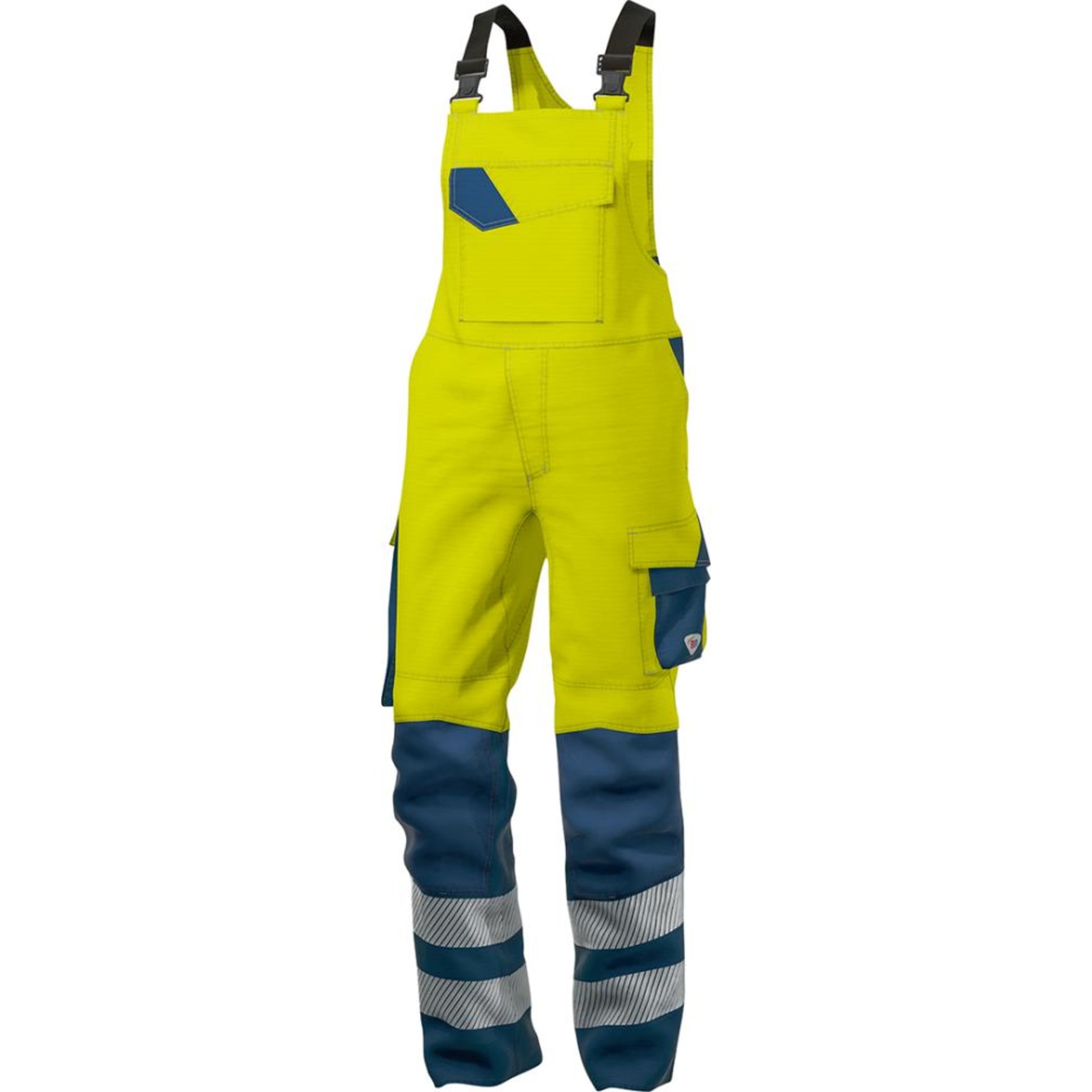 Latzhose 2207-590, warngelb/nachtblau, Gr.58n BP Multi Protect Plus