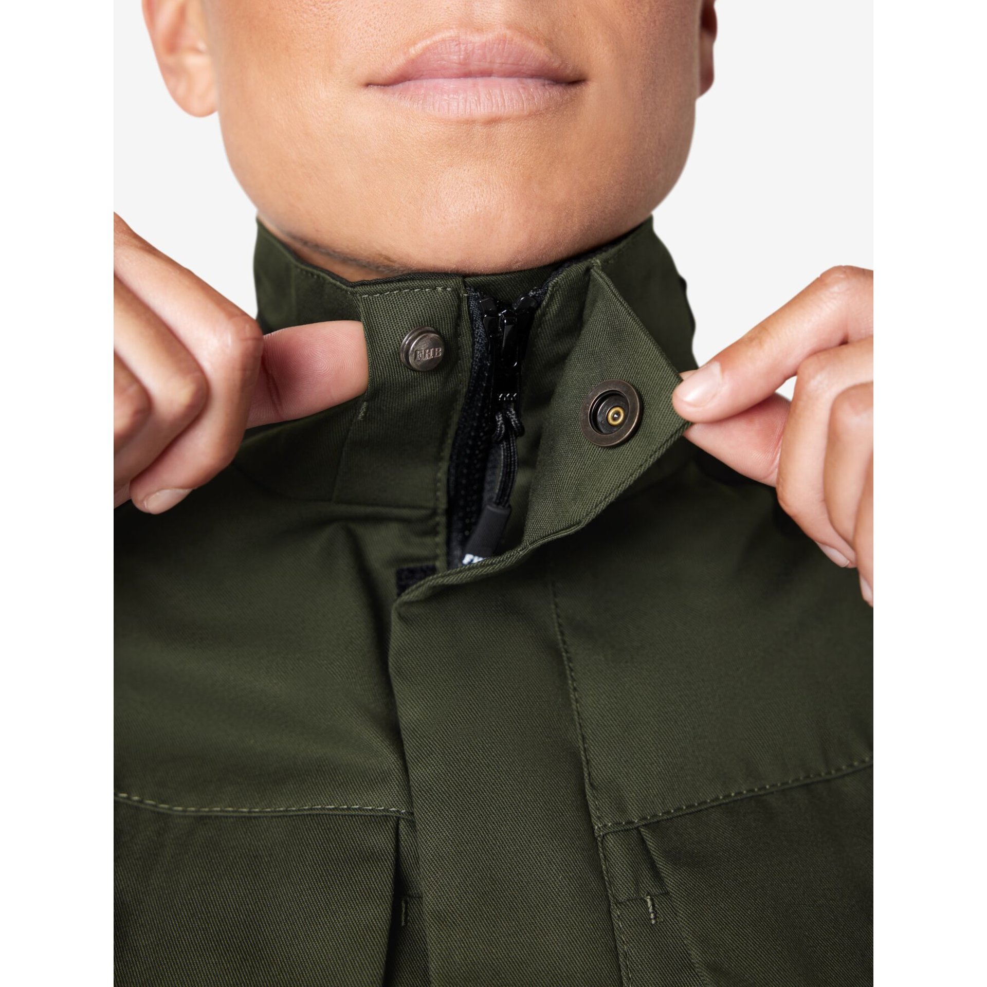 ANDREA Arbeitsjacke Damen oliv-schwarz M