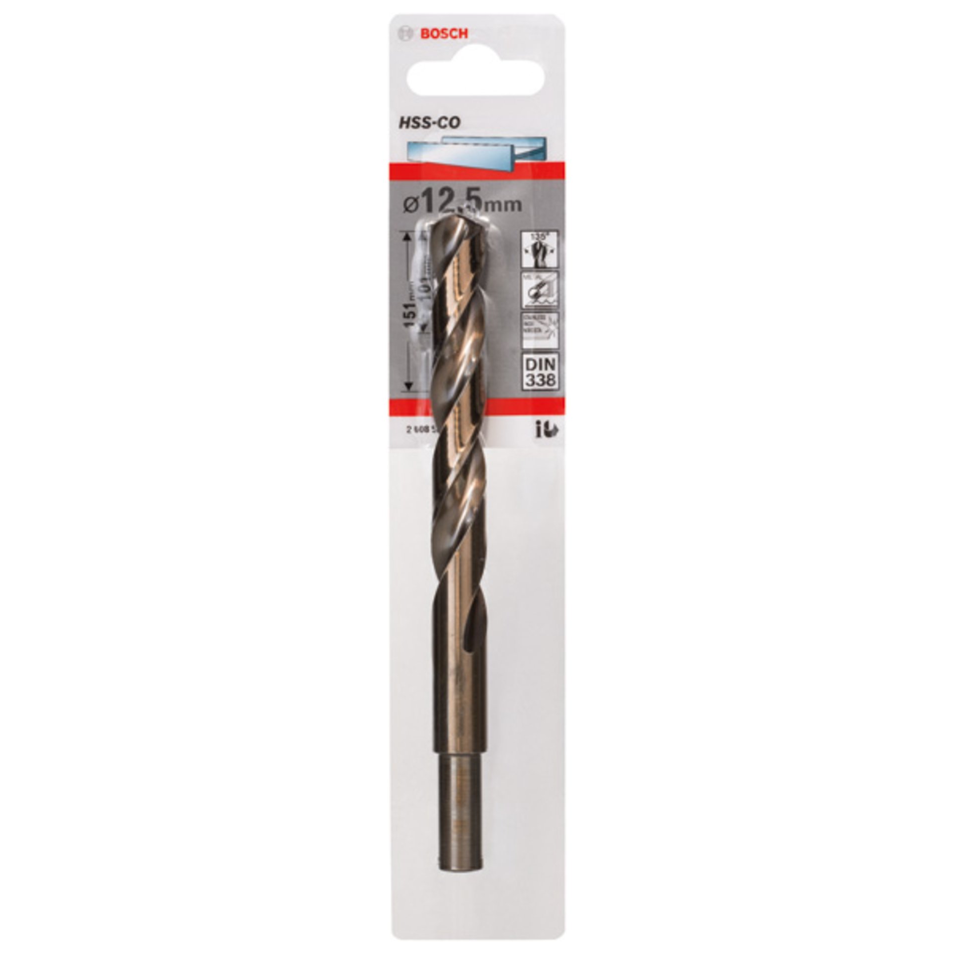 Metallbohrer HSS-Co, DIN 338, 12,5 x 101 x 151 mm, 1er-Pack