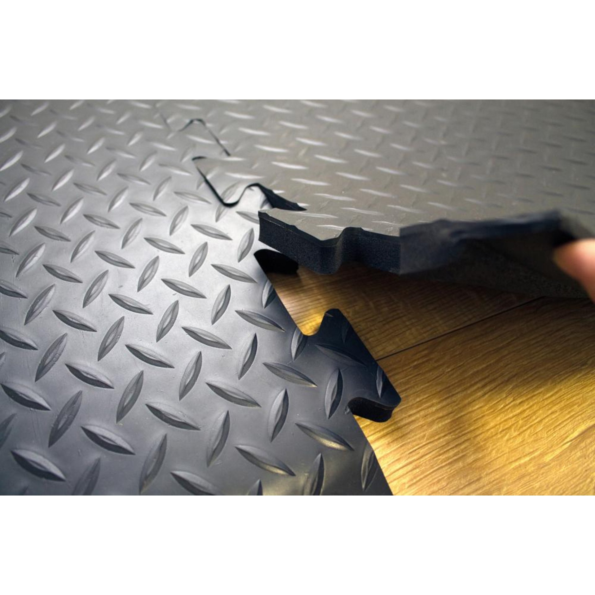 Anti-Ermüdungsfliese Deckplate Connect Mittelstück B50xL50 cm schwarz