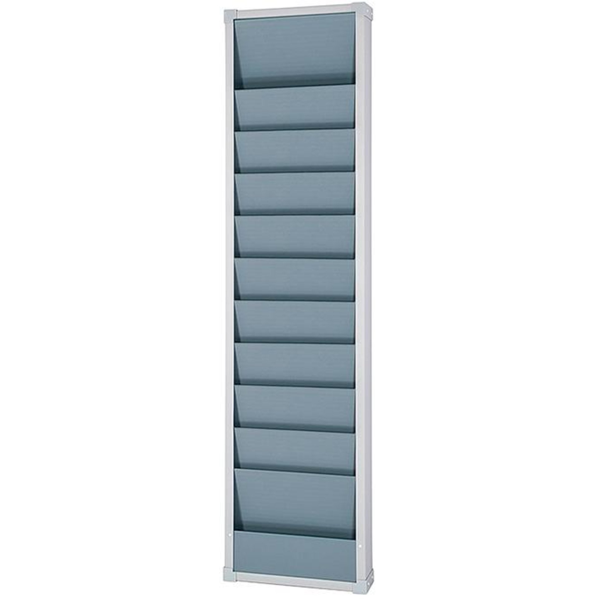 Planungstafel einreihig 315 x 1.282 mm 10 Schienen, A 4 grau
